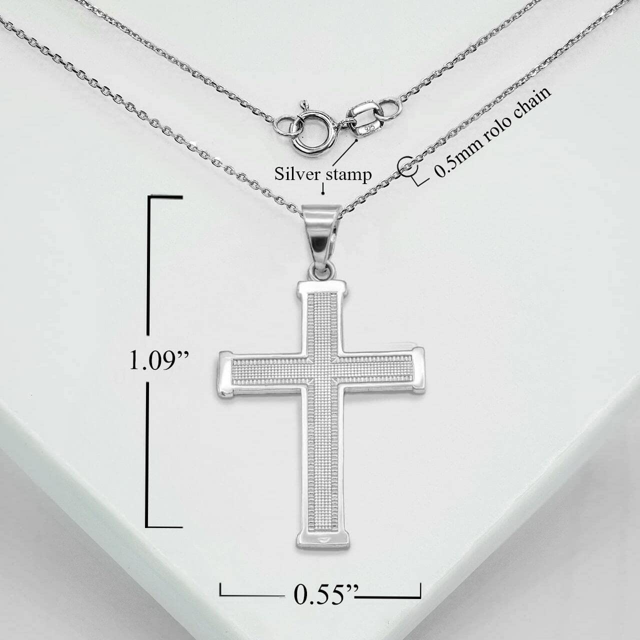 Minimalist Sterling Silver Cross Pendant Necklace - Elegant & Durable Jewelry for Everyday Wear, Gifts & Special Occasions