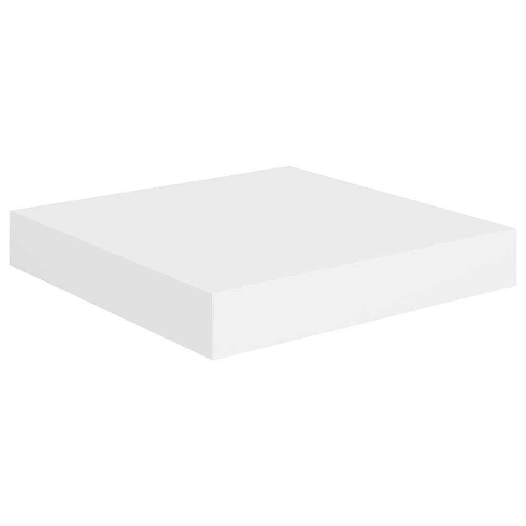 Floating Shelves Set of 4 - White MDF Wall Mounted Shelves 9.1