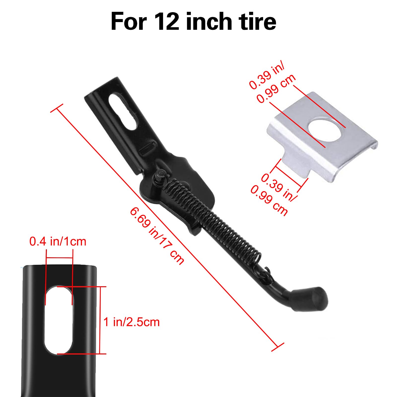 SEISSO Aluminum Alloy Foldable Bike Kickstand for 12-18 Inch Bicycles - Universal Fit for Mountain Bikes, Road Bikes & Commuter Bikes (Black) - Perfect for Parking, Storage & Bike Maintenance