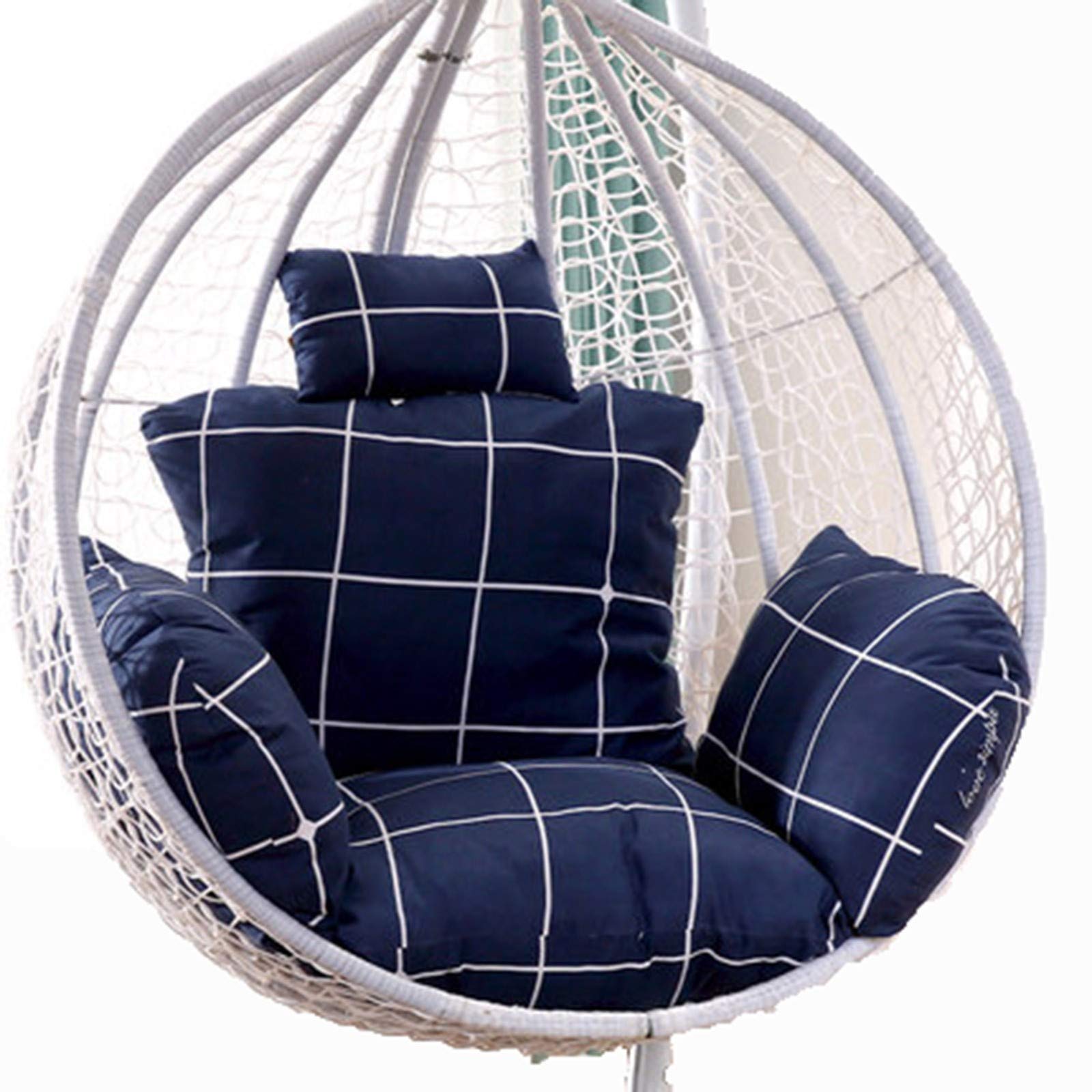 Premium Thickened Outdoor Swing Chair Cushion - Washable Replacement Seat Pad for Egg Chairs, Garden Hammocks & Hanging Chairs (Black) - Perfect for Patio, Backyard & Relaxation Spaces