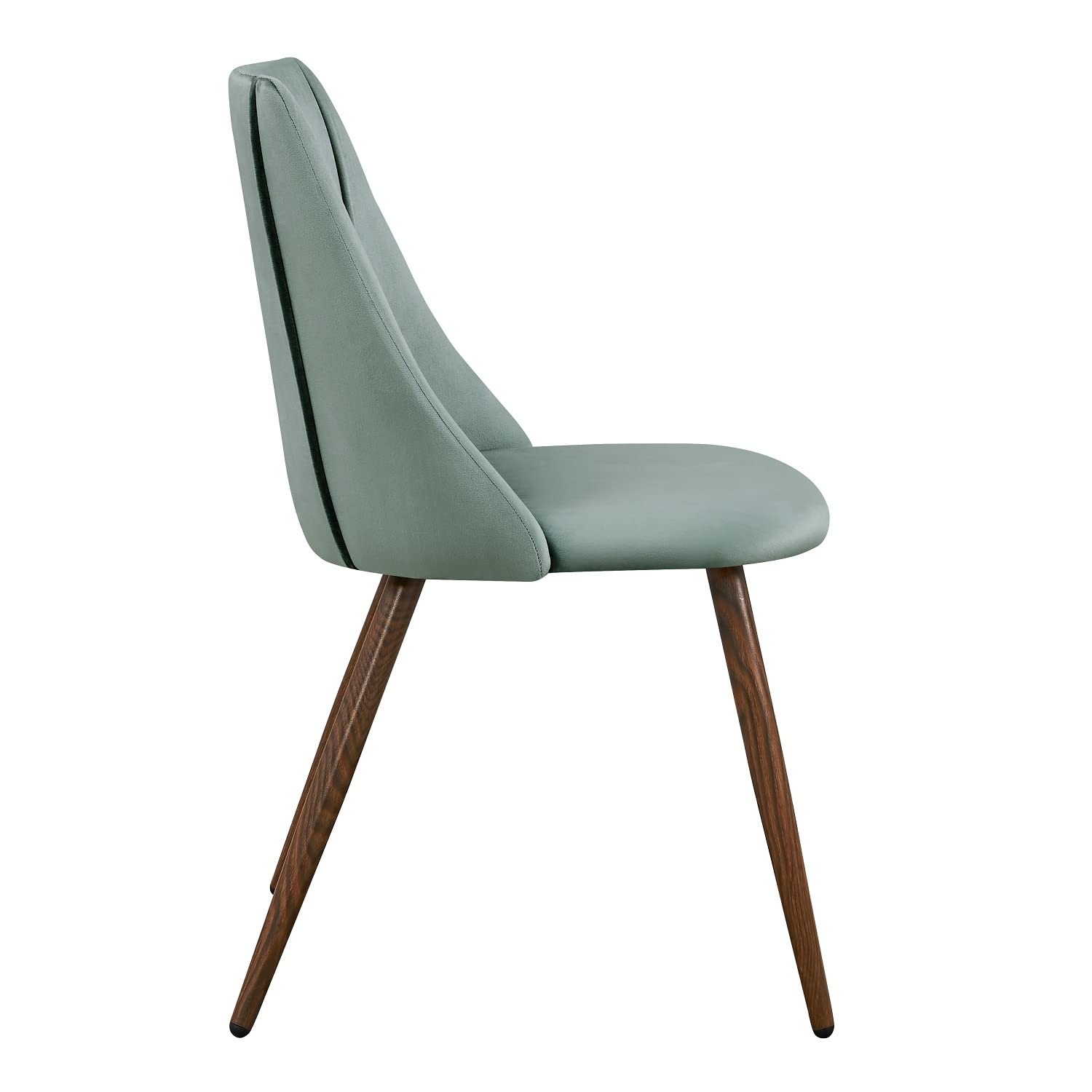Luxury Velvet Dining Chairs Set of 2 - Modern Upholstered Kitchen Side Chairs with Soft Cushion & Sturdy Metal Legs for Home, Restaurant - Elegant Accent Chairs (Cactus Green) - Perfect for Dining Rooms, Kitchens, Cafés and Small Spaces