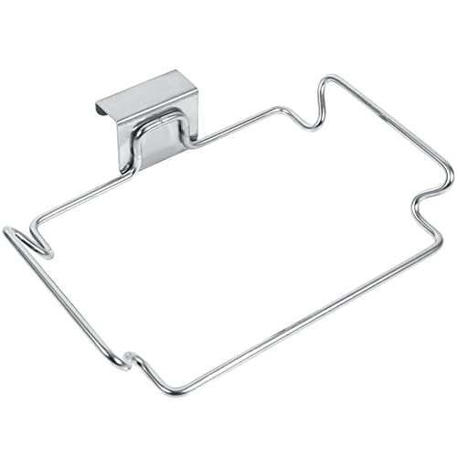 Stainless Steel Hanging Garbage Bag Holder & Organizer Rack - Space Saving Trash Bag Storage for Kitchen Cabinet, Cupboard, Drawer, Back Door - Perfect for Small Spaces & Home Organization (1PC)