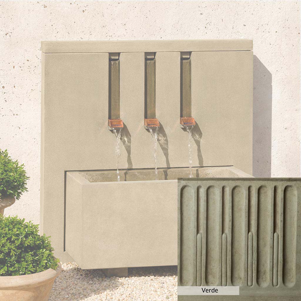 Campania International Mondrian Fountain - Modern Outdoor Garden Water Feature for Patio, Yard, and Landscape Decor