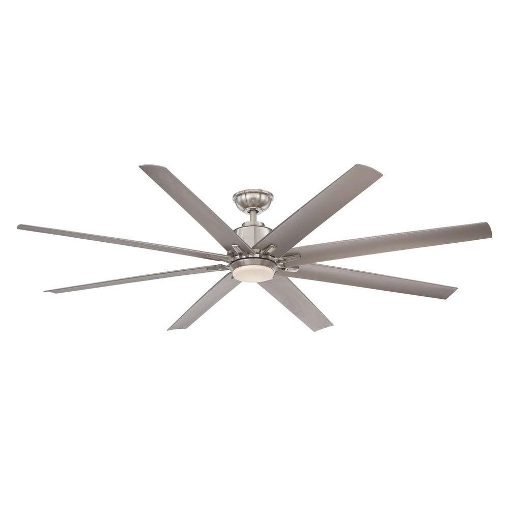 Kensgrove 72-inch Brushed Nickel LED Ceiling Fan with Remote Control - Modern Indoor Lighting for Living Room, Bedroom & Office - Energy Efficient Quiet DC Motor - Home Decorators Collection
