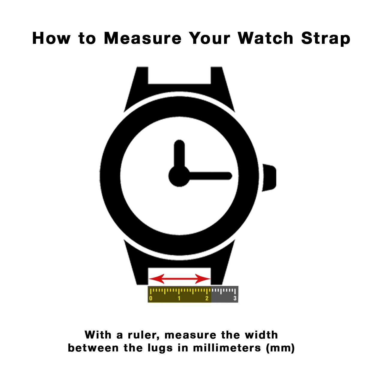 18mm Alligator Leather Watch Band for Men - Classic & Smart Watch Strap Replacement - Black for Daily Wear & Office