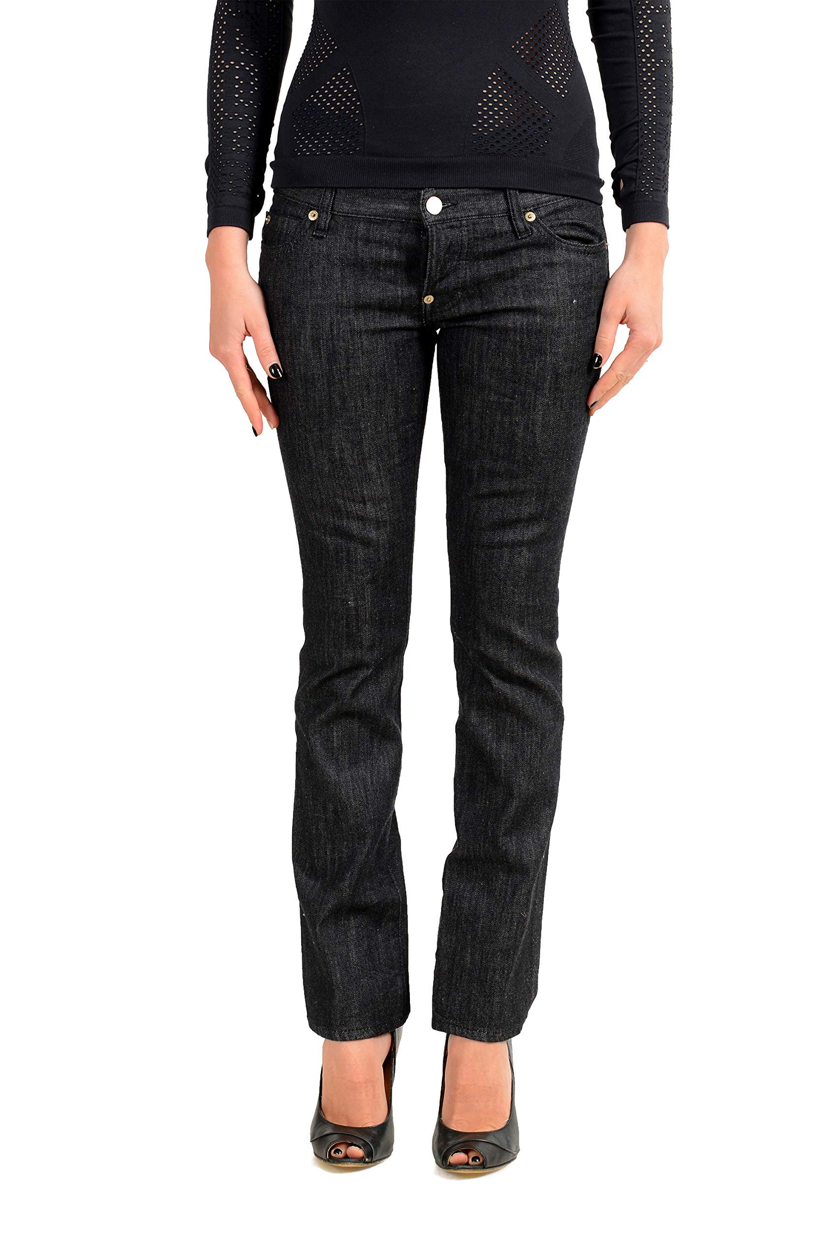 DSQUARED2 Women's Trombetta High-Rise Skinny Jeans in Off Black - US Size 4 / IT 40 - Perfect for Casual Wear, Night Out & Office Outfits