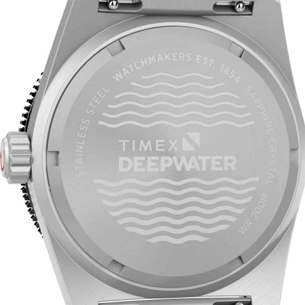 Deepwater Reef 200 41mm Black Stainless Steel Diver Watch - Professional Waterproof Dive Watch for Men, Perfect for Scuba Diving & Outdoor Adventures