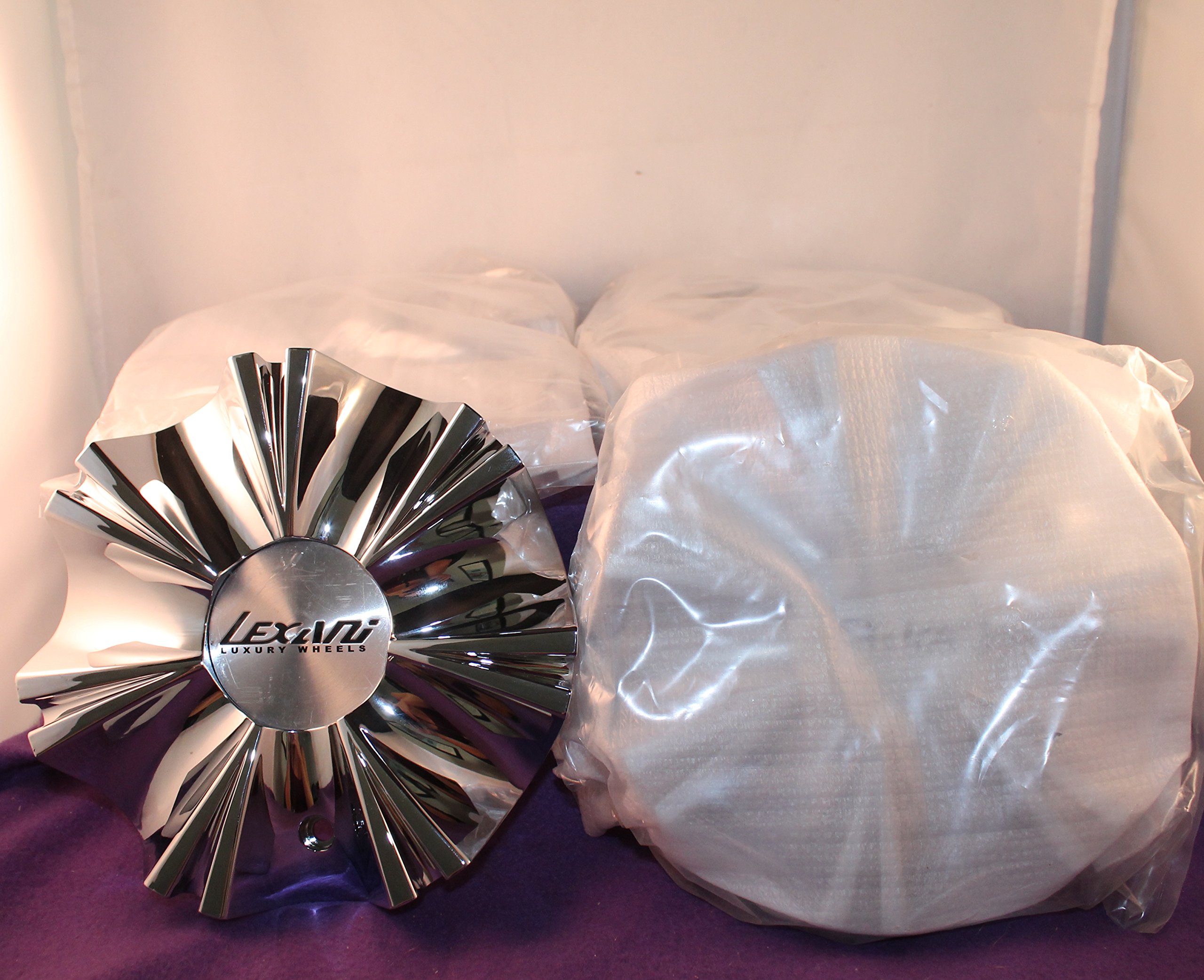 Custom Chrome Center Caps (Set of 4) - C-031-2 MIDTEC C-76020 Replacement for Tuscany 20