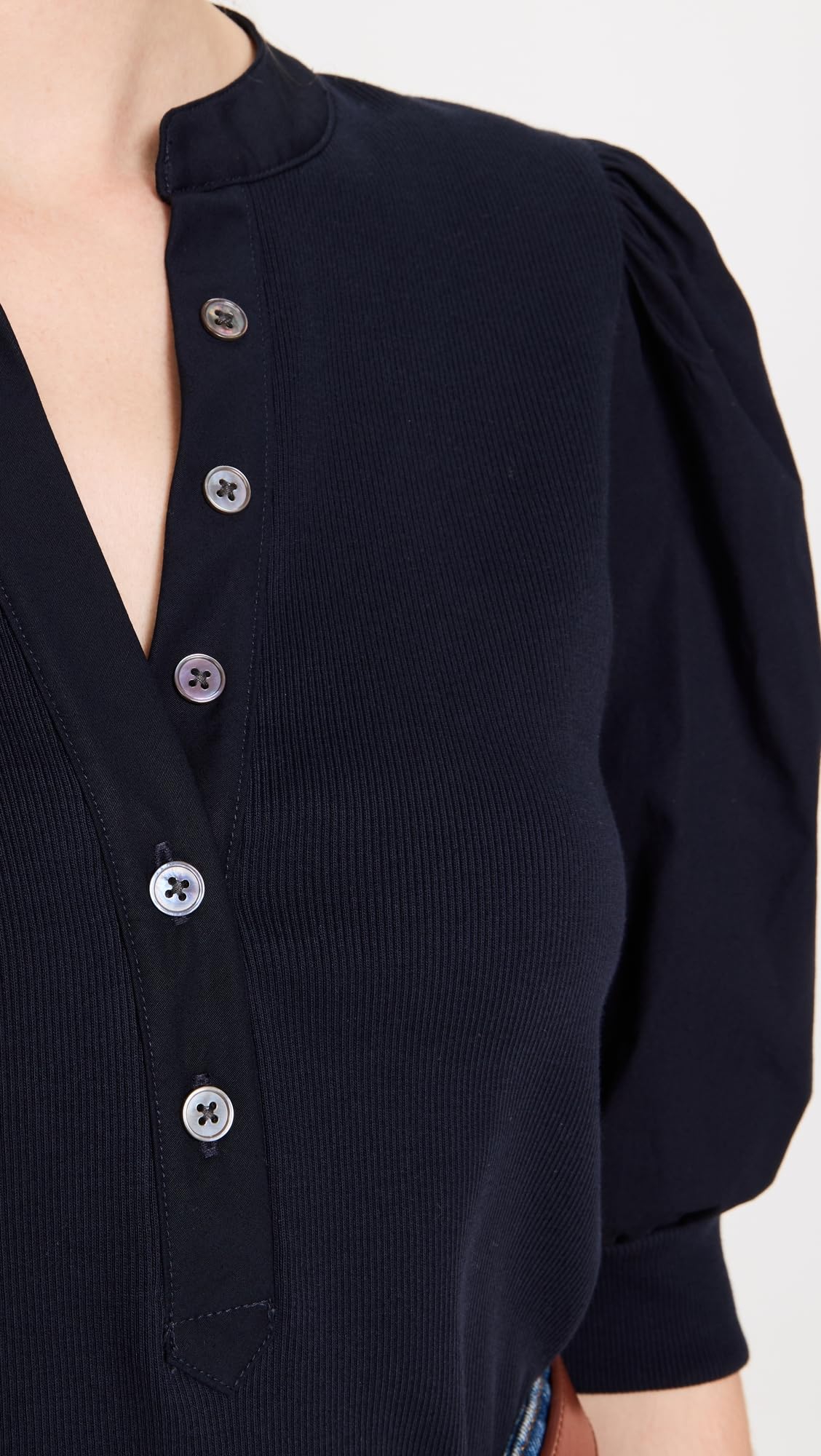 Veronica Beard Women's Coralee Denim Top - Stylish Casual Blouse for Everyday Wear, Work & Outings