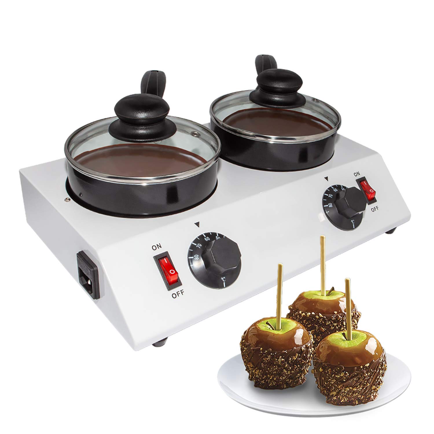 Professional Chocolate Tempering Machine - GorillaRock Double Pot Chocolate Melter with Manual Control, 110V for Candy Making, Baking & Dessert Decorating - Perfect for Home Bakeries, Chocolate Shops & DIY Treats