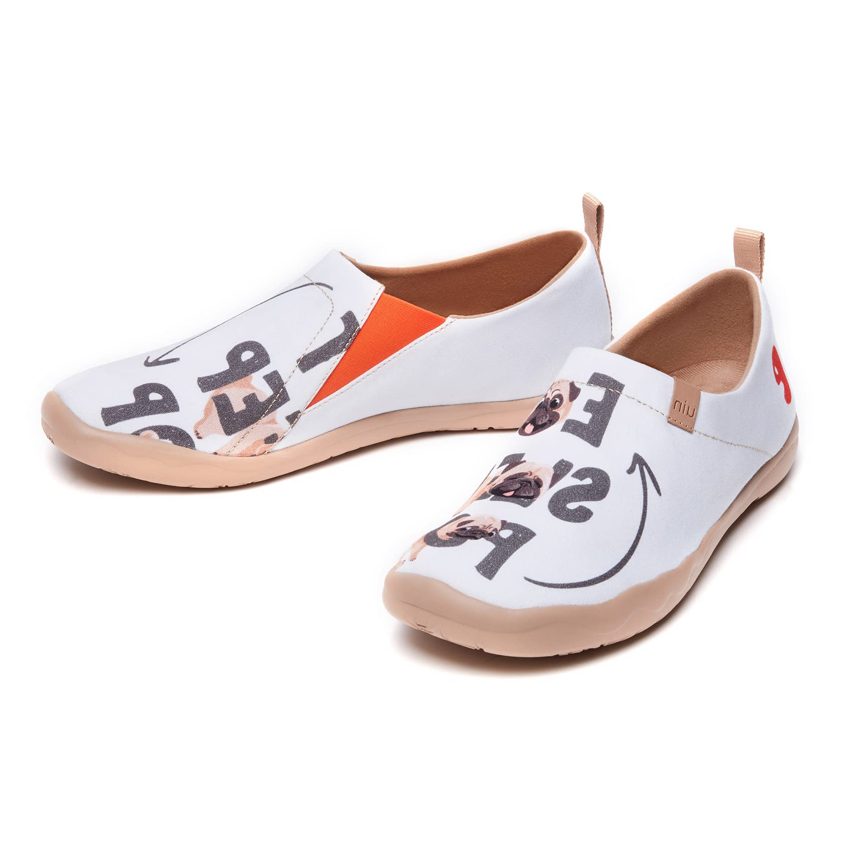 UIN Women's Lightweight Slip-On Canvas Loafers - Artistic Hand-Painted Travel Shoes for Casual Wear | Comfortable Fashion Sneakers Size 5.5 | Perfect for Walking, Travel & Everyday Use