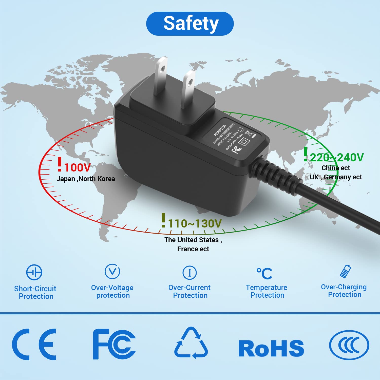 Philips Norelco HQ8505 7000 5000 3000 9000 Series Replacement Charger - 15V AC Adapter Power Cord for Electric Shaver Razor, Aquatec, Arcitec & Multigroom Beard Trimmer - Perfect for Travel, Home & Office Use