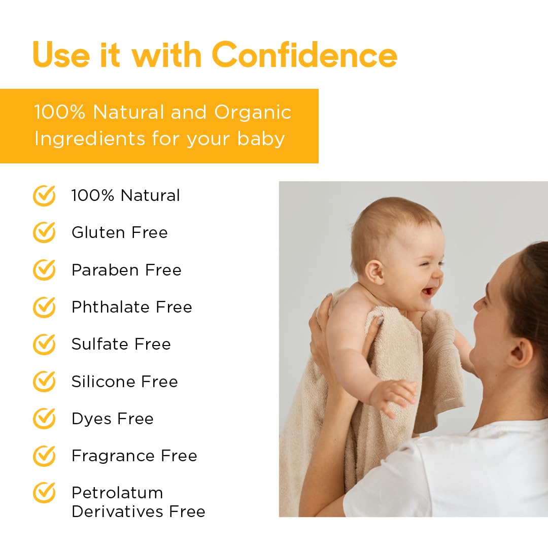 Gentle 2-in-1 Baby Shampoo & Body Wash - Tear-Free, Fragrance-Free, Vegan Formula with Natural Ingredients - Safe for Cradle Cap & Sensitive Skin - 10.1 fl oz (300ml) - Perfect for Daily Bath Time & Newborn Care