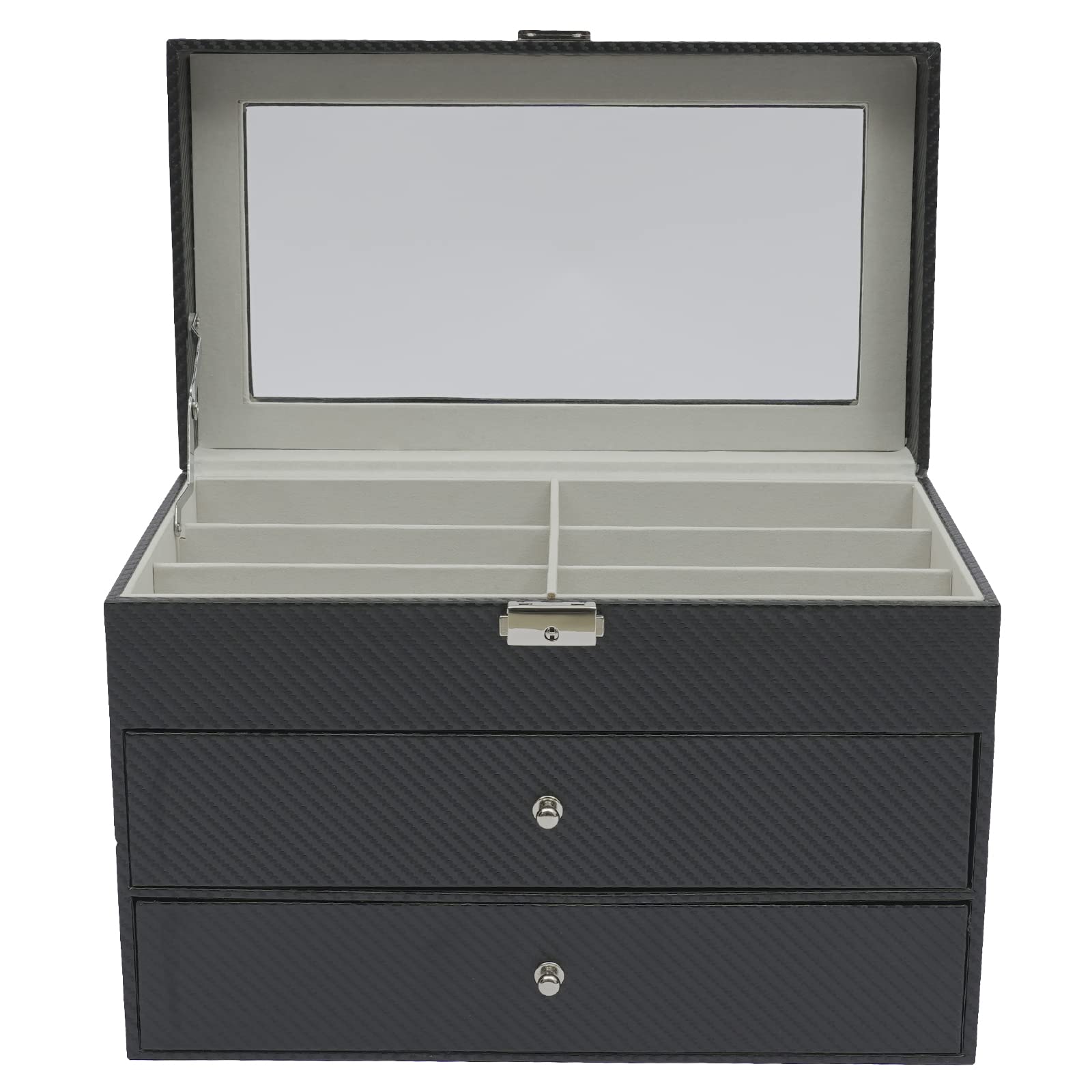 DNYSYSJ 18 Grids Sunglasses Storage Box - Eyewear Display Case with Lock - Perfect for Retail Stores, Home Organization & Travel Accessories