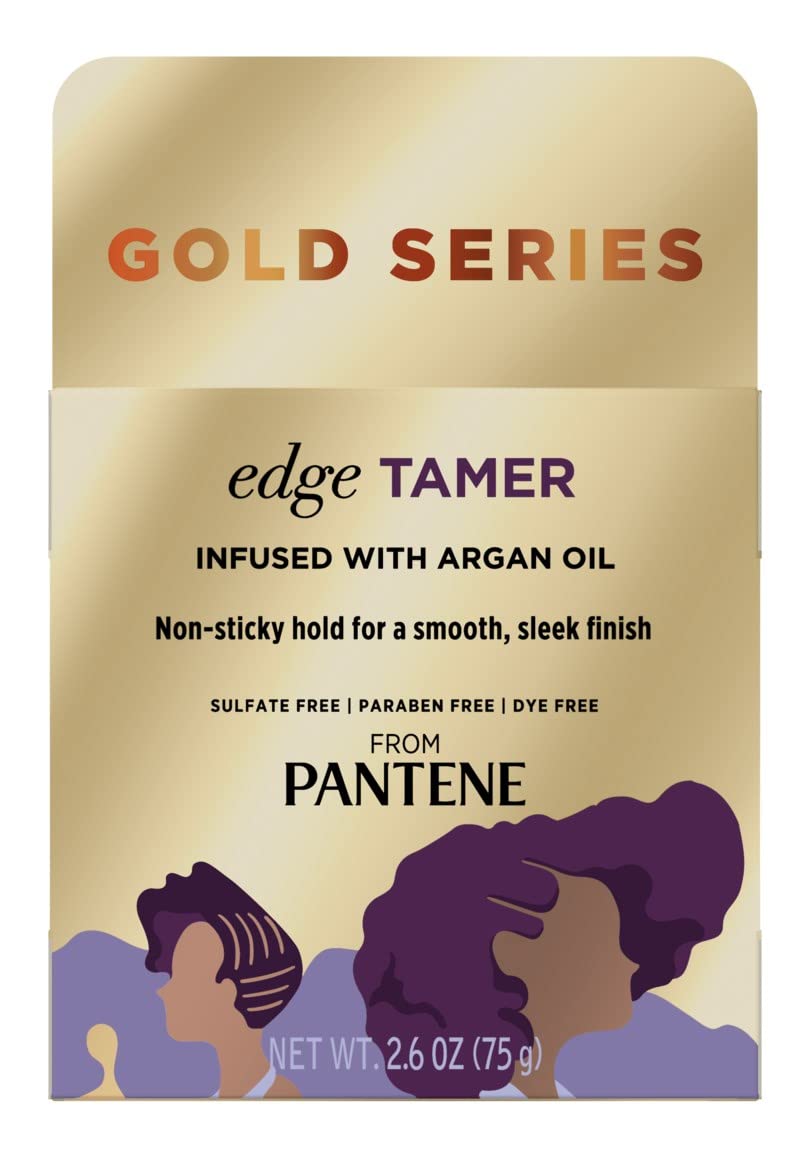 Pantene Gold Series Edge Tamer 2.6 oz - 2 Pack | Hair Gel for Edges & Flyaways | Perfect for Natural Hair, Braids & Protective Styles