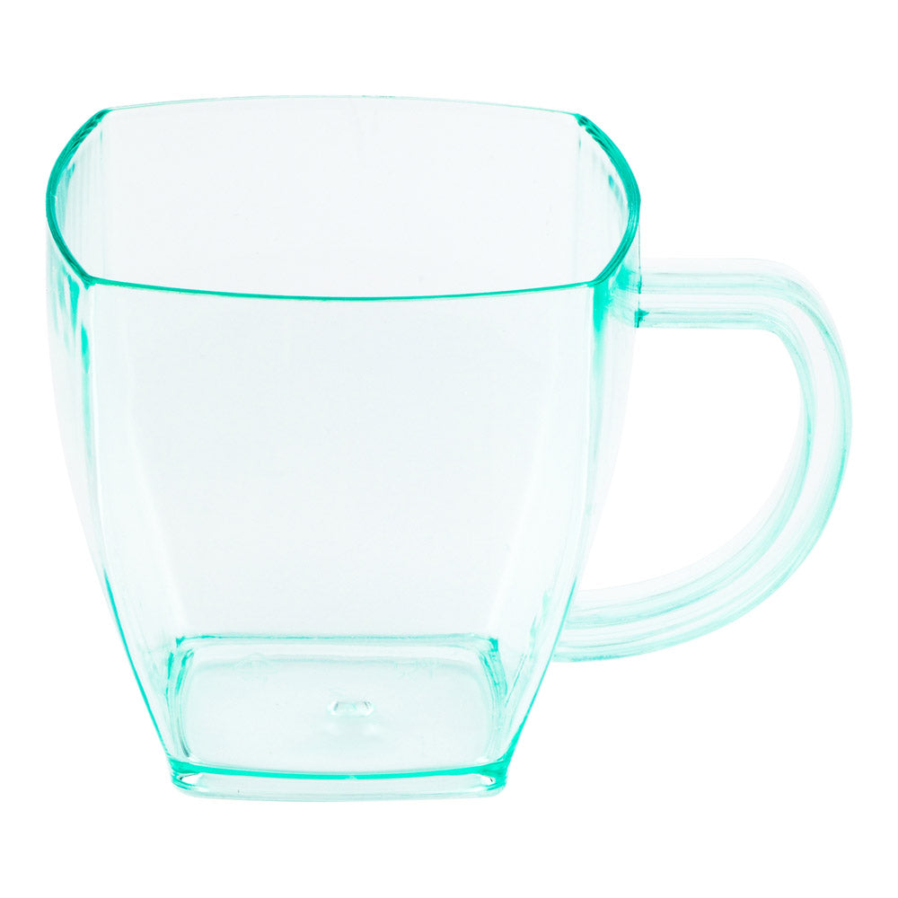 5 oz Square Seagreen Plastic Cafe Cups - 2.5