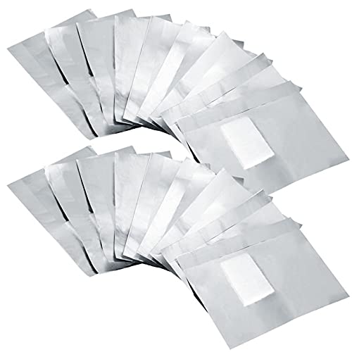 200Pcs Aluminum Foil Nail Art Wraps for UV Gel Polish Removal - Double Head Cuticle Pusher, Nail File & Brush - Professional Manicure & Pedicure Tools Set for Salon & Home Use