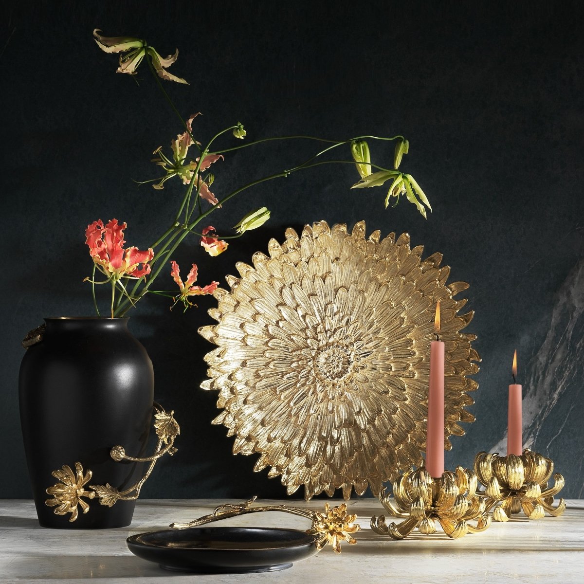 Dahlia Trinket Dish - Elegant Jewelry Holder for Rings, Earrings & Small Accessories | Perfect for Vanity, Dresser & Bathroom Organization