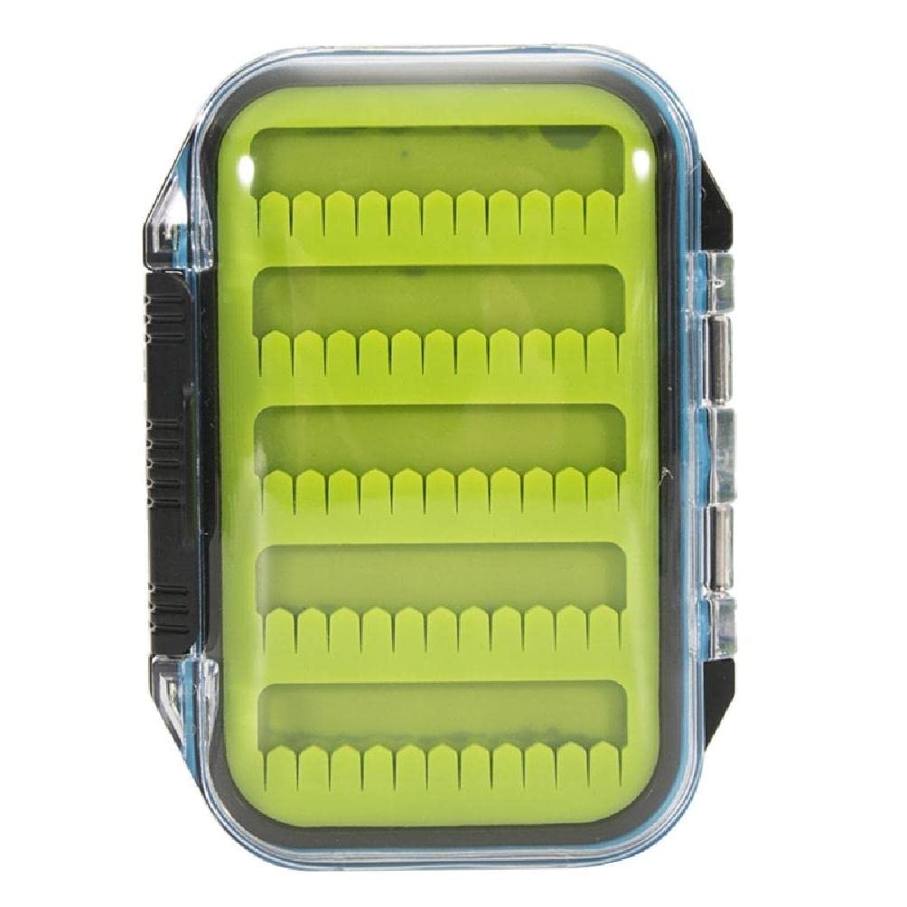 OTGO Transparent Large Capacity Slim EVA Foam Fly Box with Clear Lid - Waterproof Fishing Tackle Organizer for Hooks, Lures & Flies - Perfect for Fly Fishing, Competition & Outdoor Fishing Trips