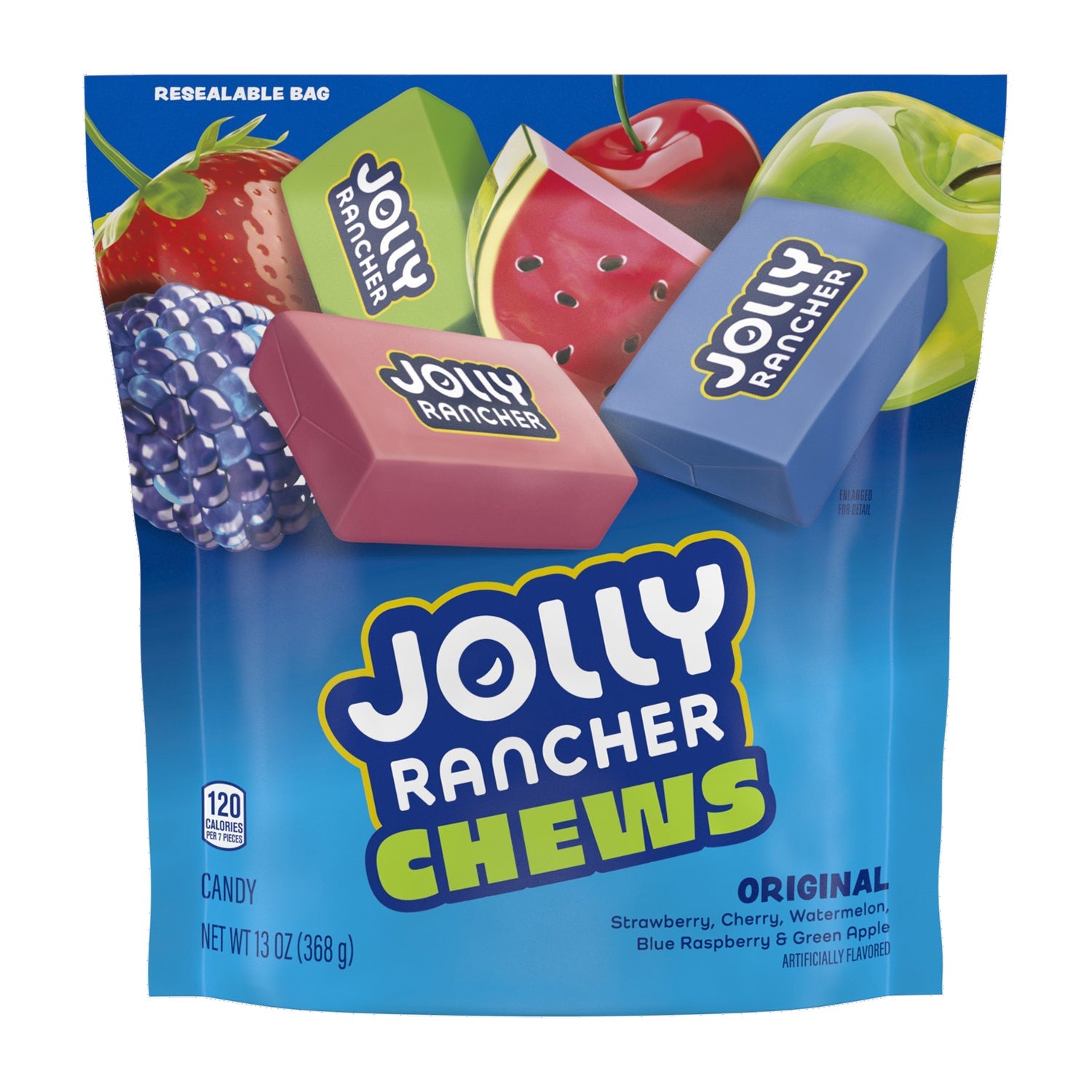 Hershey Jolly Rancher Assorted Fruit Flavors Chewy Candy - 13oz Resealable Bag - Perfect for Halloween, Parties & Office Snacks