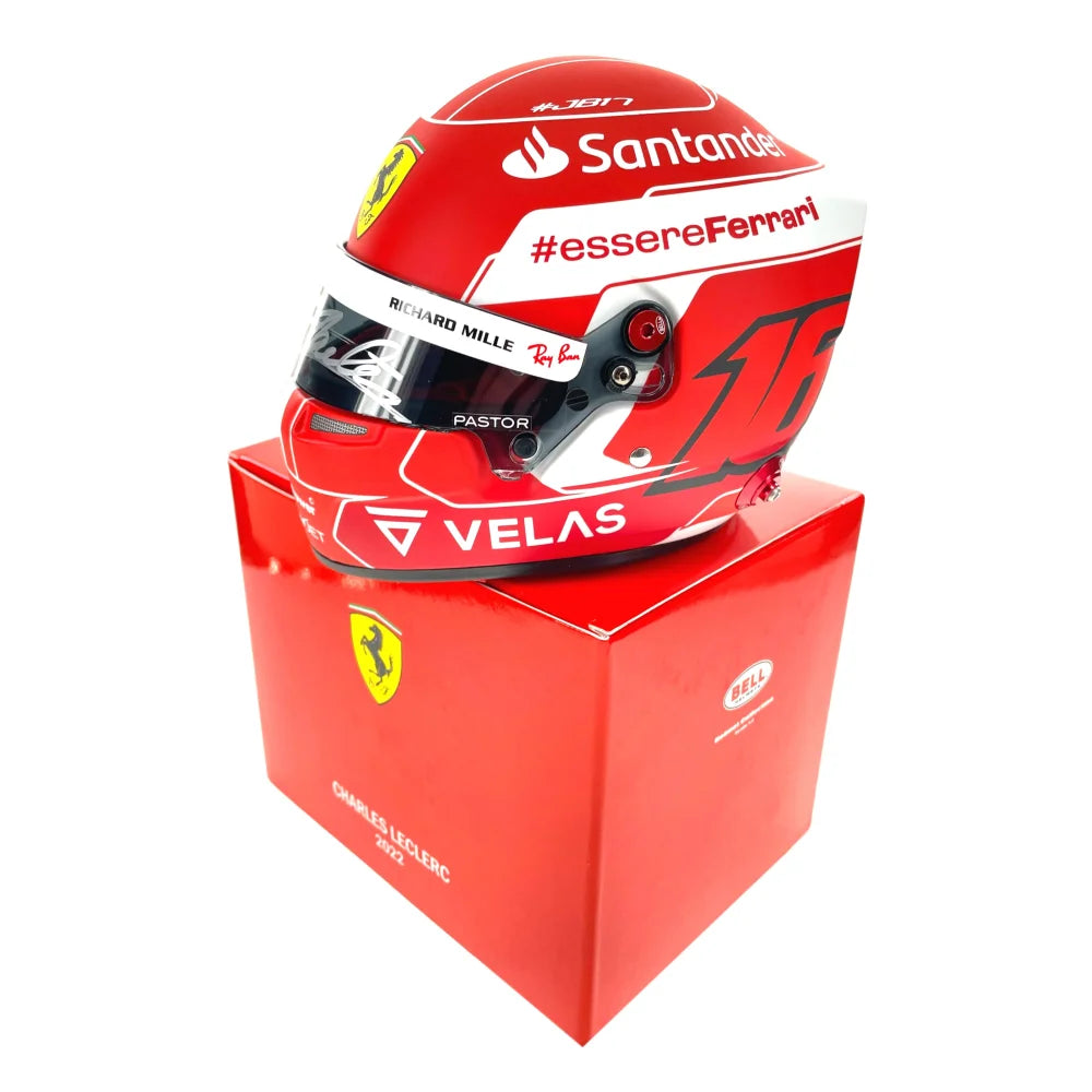Charles Leclerc Autographed 1:2 Scale Ferrari F1 Mini Helmet - Official Formula One Collectible with BAS COA - Perfect for Racing Fans Display & Memorabilia Collection