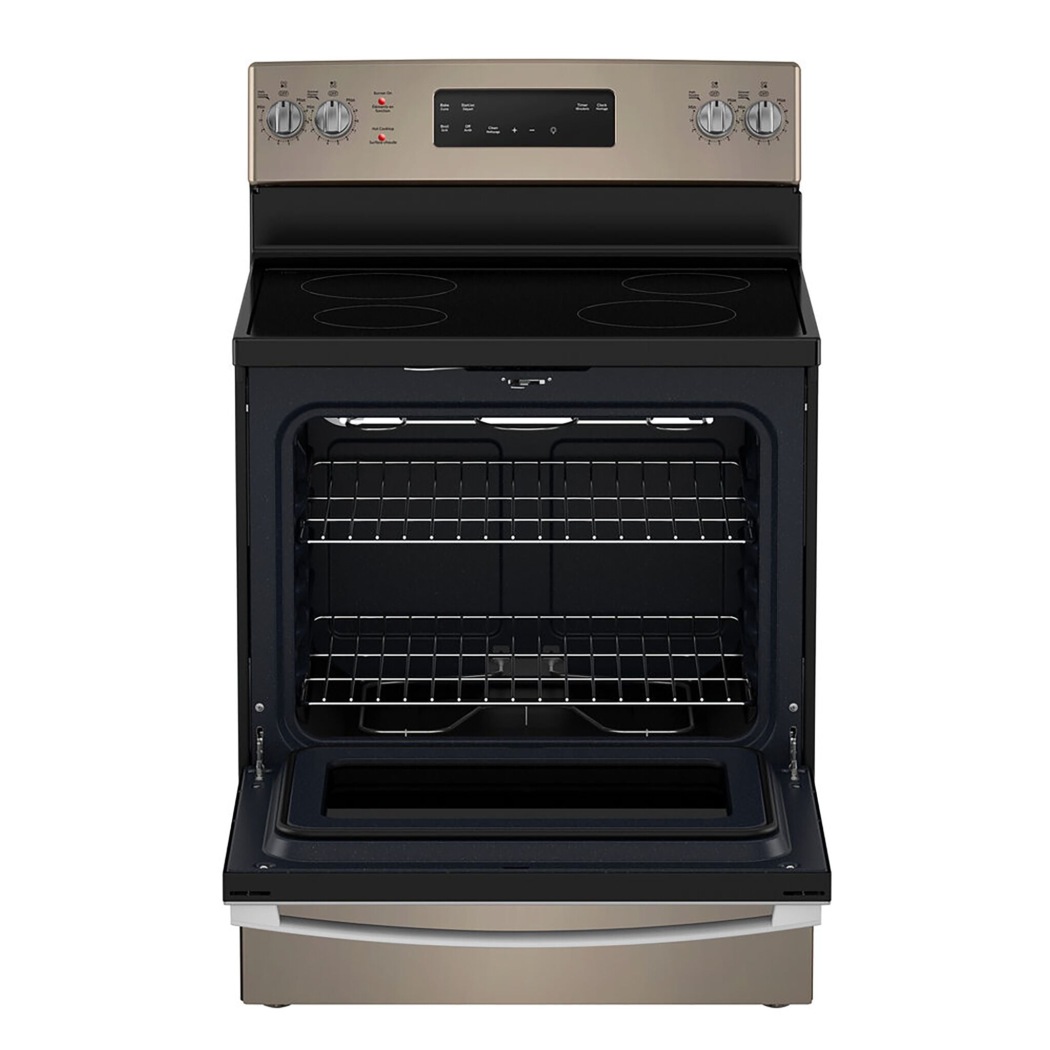 GE Slate Freestanding Electric Range with Storage Drawer - 5.0 Cu. Ft. Capacity, JCB630ETES Model - Perfect for Modern Kitchens, Baking & Family Cooking