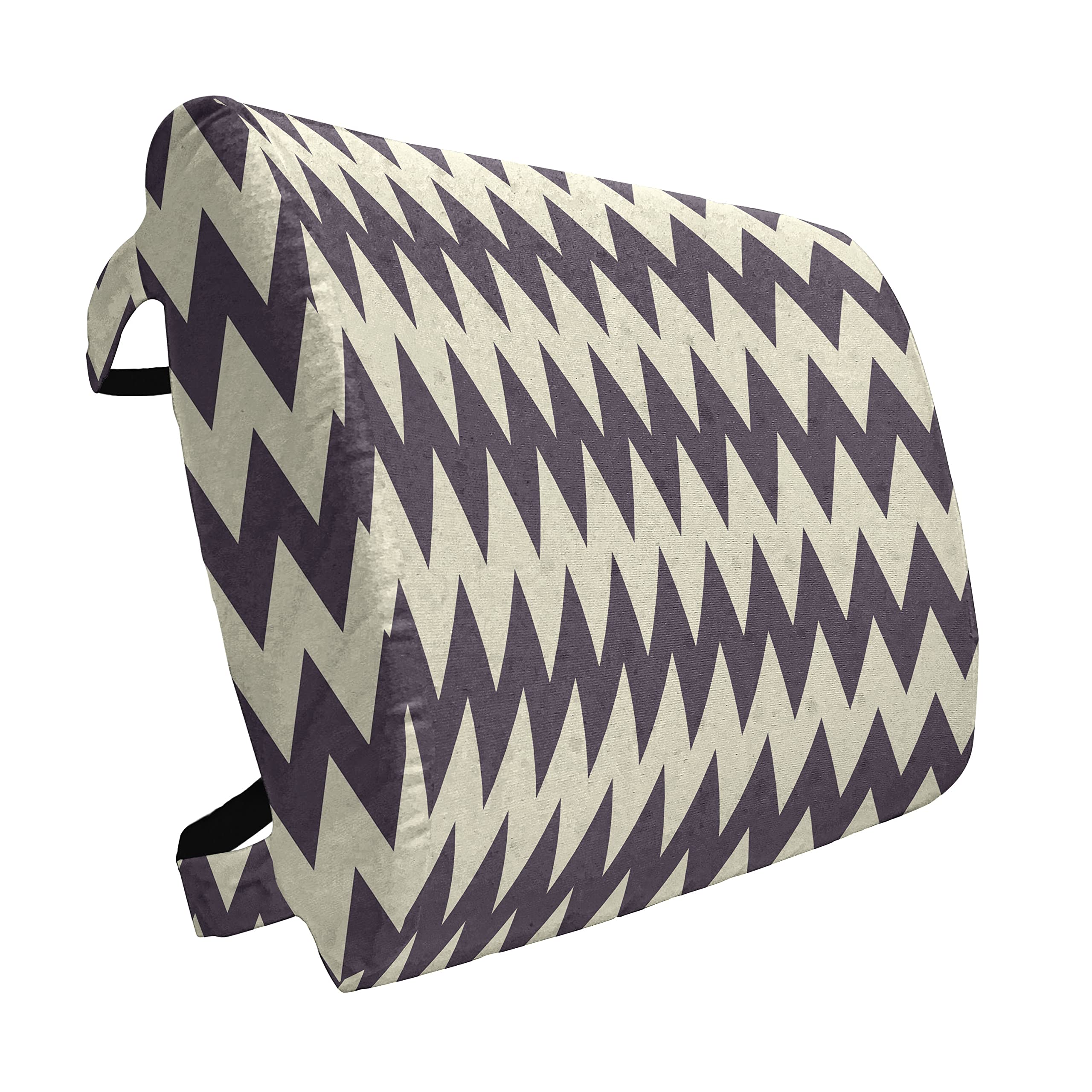 Ambesonne Chevron Lumbar Support Pillow - High Density Foam Back Cushion for Office Chair & Car Seat - 14
