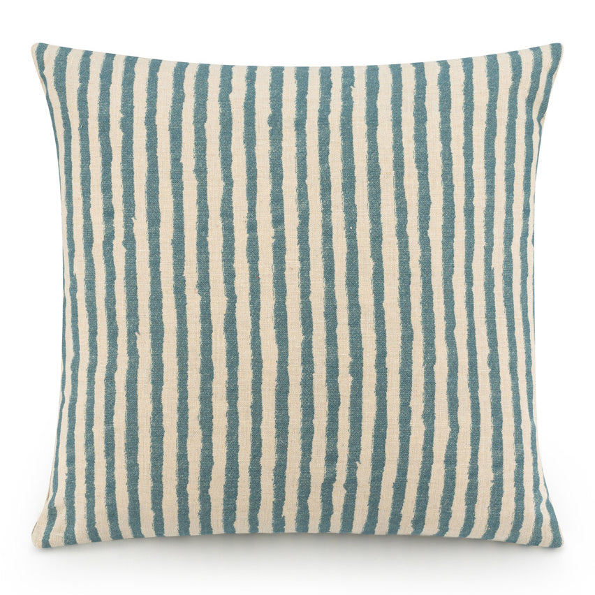 Waverley Stripe Linen Cushion Cover - 45x45cm Square Pillow Case - 4 Color Options - Home Decor for Sofa, Bed & Living Room