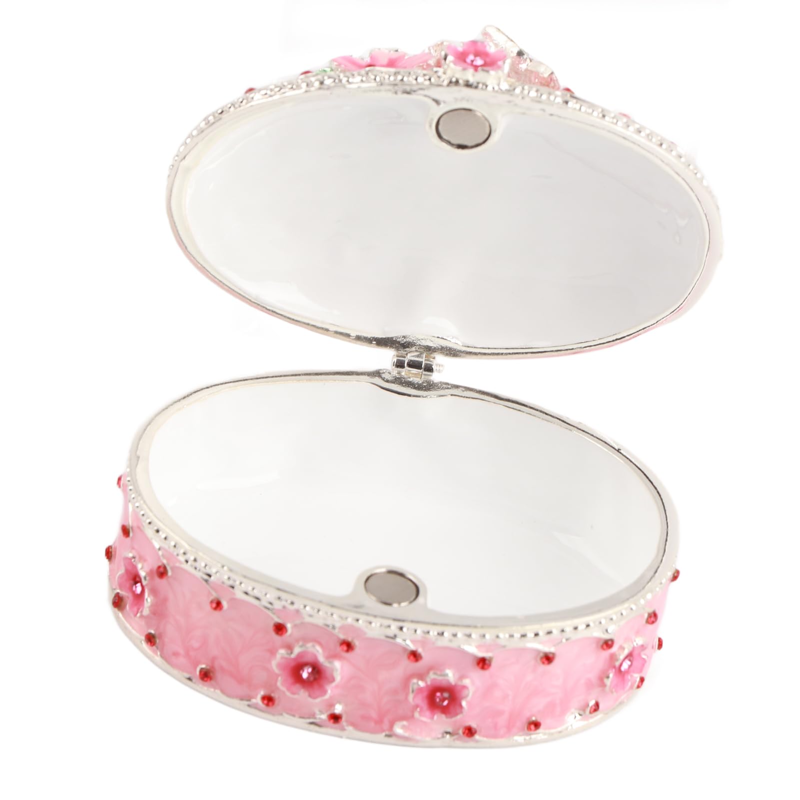 Exquisite Cherry Blossom Enamel Jewelry Box - Floral Trinket Storage & Home Decor for Women | Perfect Gift for Birthday, Wedding, Anniversary | Great for Dresser, Vanity & Bedroom Organization