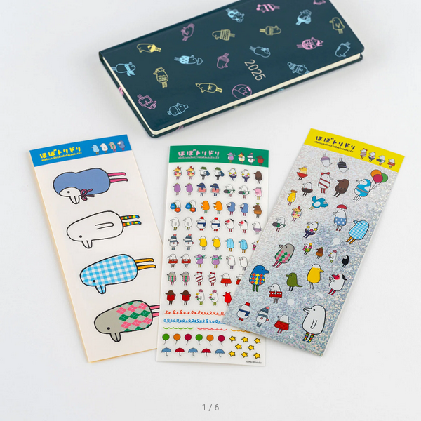 Hobotoridori Stickers - Cute Decorative Stickers for Hobonichi Techo Planner, Journal, and Scrapbooking - Perfect for DIY Crafting, Bullet Journaling, and Planner Decoration