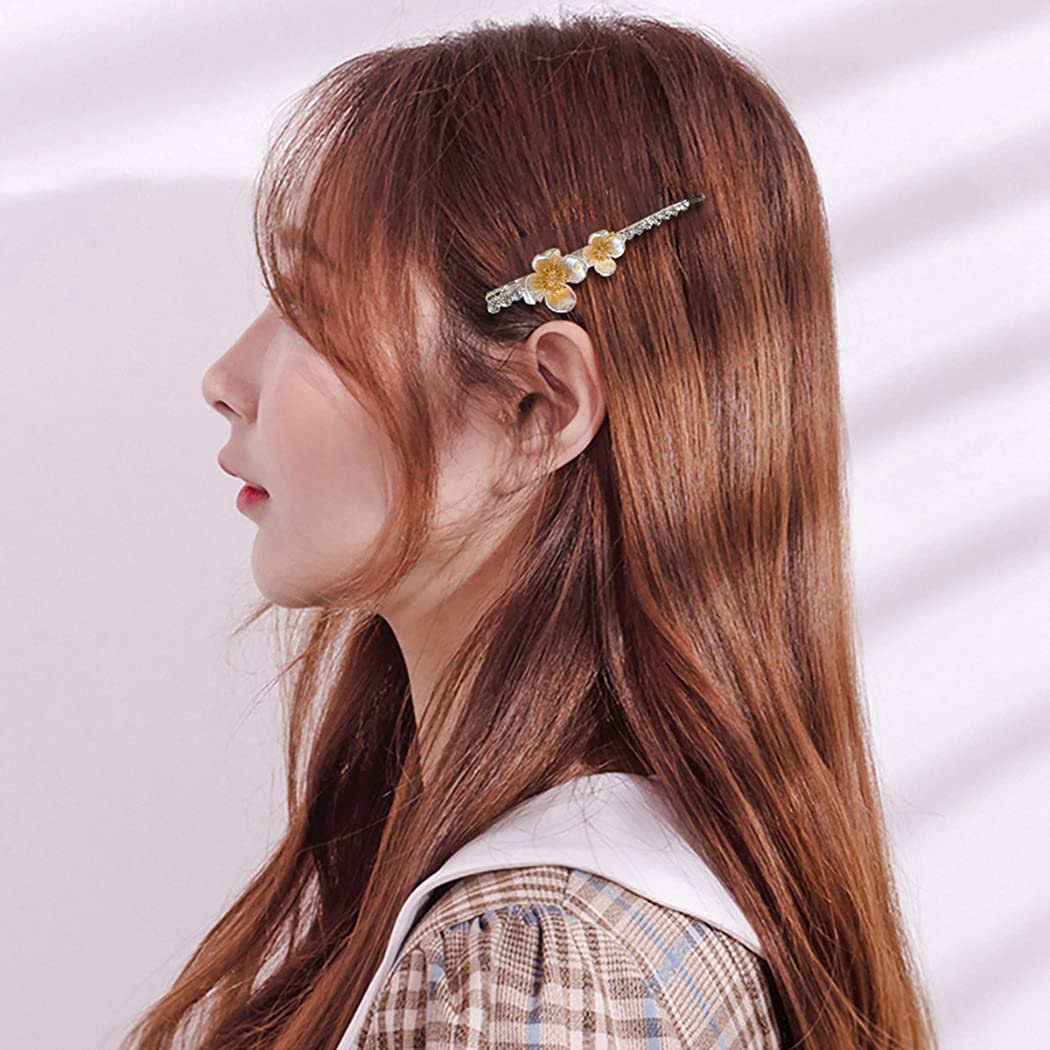 Elegant Metal Flower Hair Clips for Women - Dainty Creative Unique Fashion Hair Accessories for Girls, Small Lightweight Hairpins for Wedding, Travel, Party & Everyday Styling
