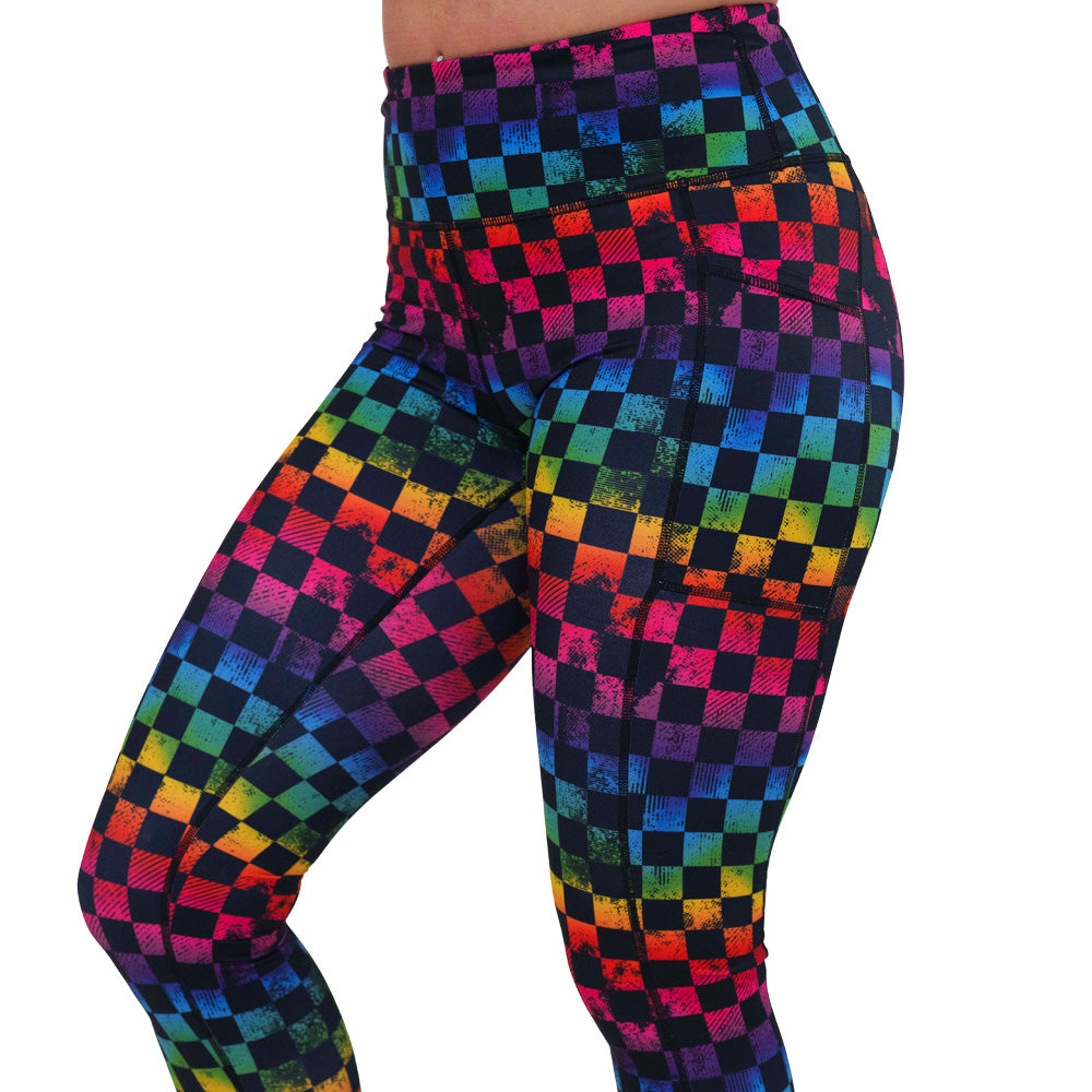 Prismatic Leggings for Women - High Waisted Yoga Pants with Colorful Geometric Patterns | Perfect for Yoga, Gym, Running & Everyday Wear