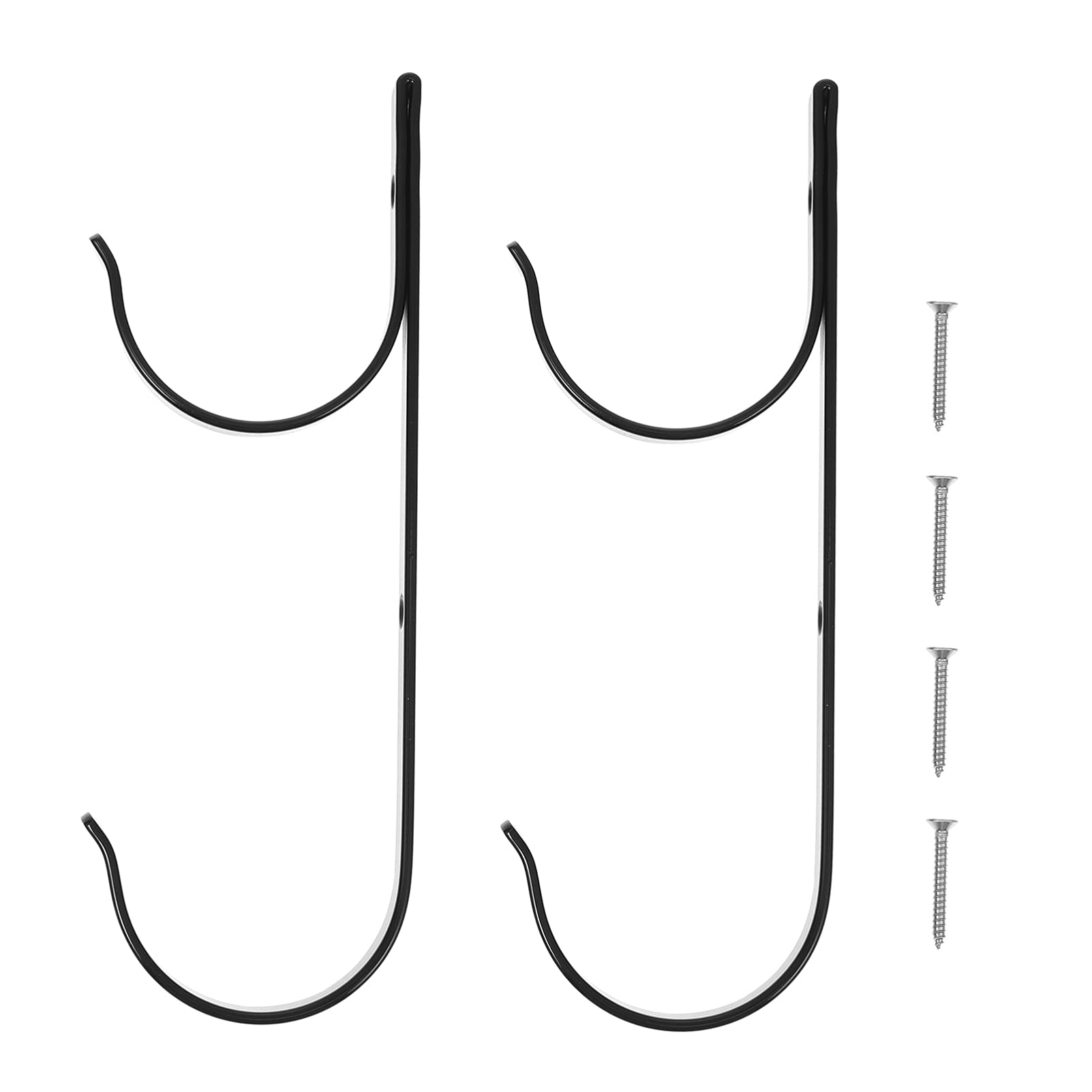 Durable Hemoton Metal Hose 2-Pack Swimming Pool Pole Hanger - Heavy Duty Wall Mount for Telescopic Poles, Leaf Rakes, Skimmers, Nets & Brushes - Perfect for Pool Maintenance, Garden Tools Organization & Outdoor Storage