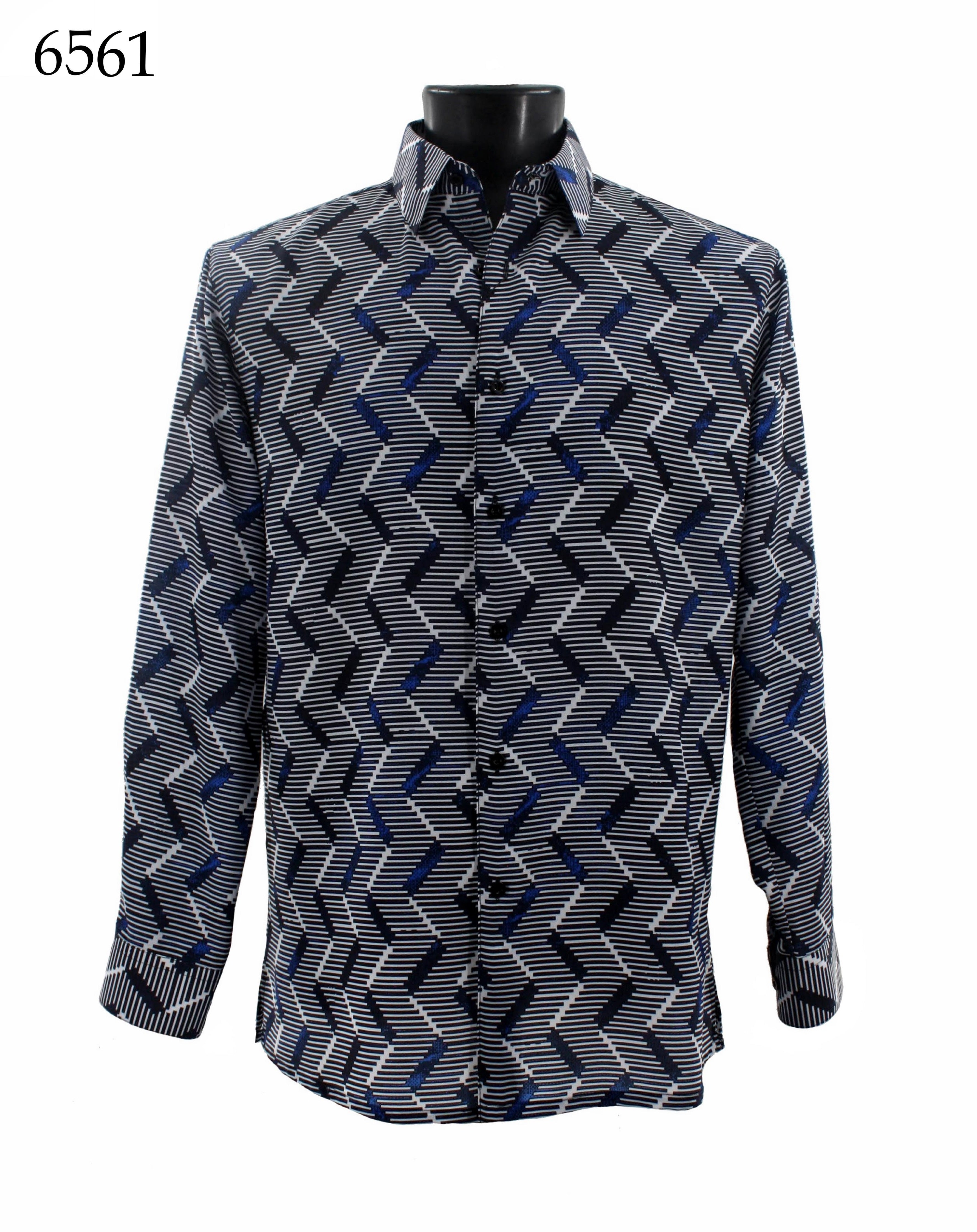 Bassiri Men's Long Sleeve Casual Shirt 6561 - Comfortable Button Down Work Shirt for Office, Business & Everyday Wear