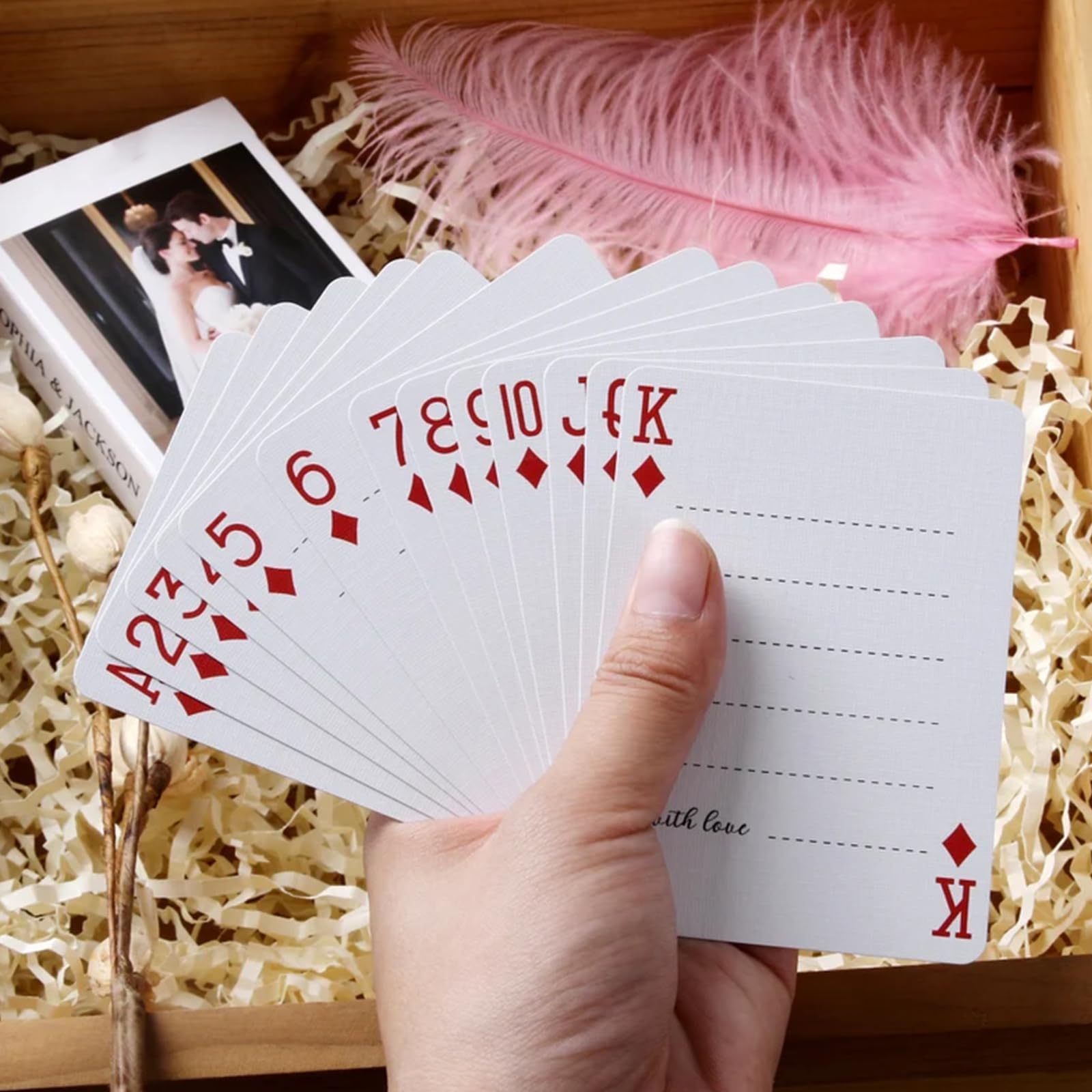 Custom Photo Playing Cards - Personalized Wedding Guestbook & Signature Cards for Anniversaries, Graduations, Birthdays | Unique Keepsake for Special Events & Celebrations
