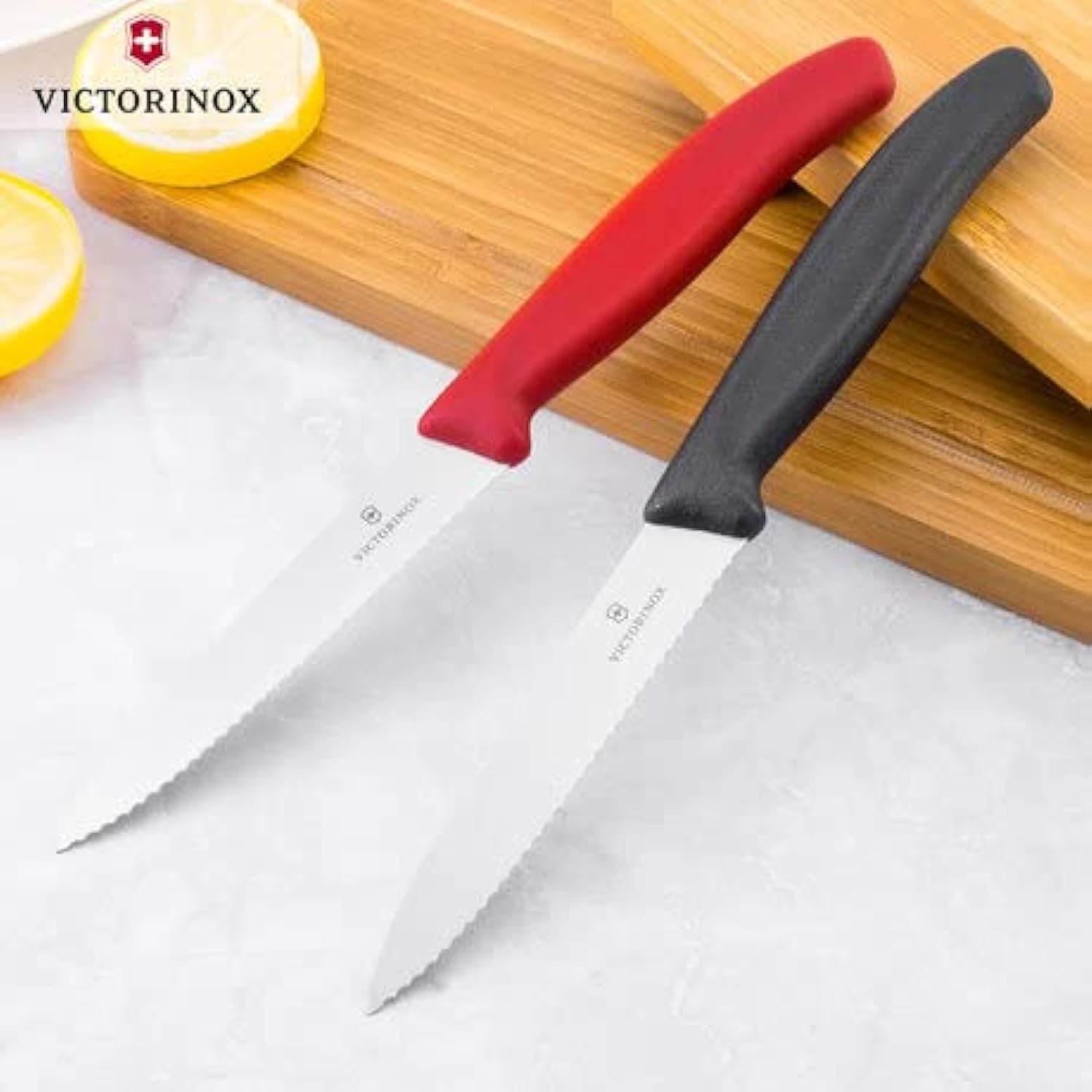 Victorinox 4-Inch Swiss Classic Paring Knife - Straight Blade, Spear Point, Red Handle - Perfect for Peeling, Slicing & Precision Cutting in Kitchen, Camping & Food Prep