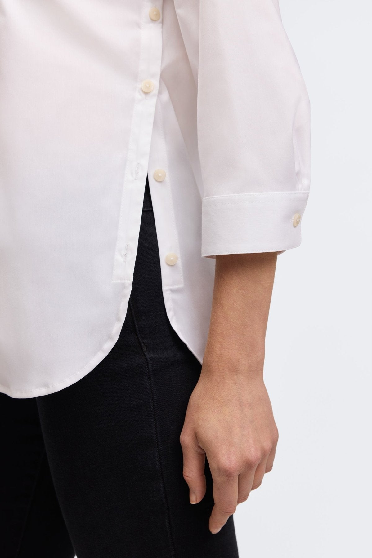 Juliet No Iron Stretch 3/4 Sleeve Blouse for Women - Wrinkle-Free Comfort Shirt for Office, Travel & Casual Wear