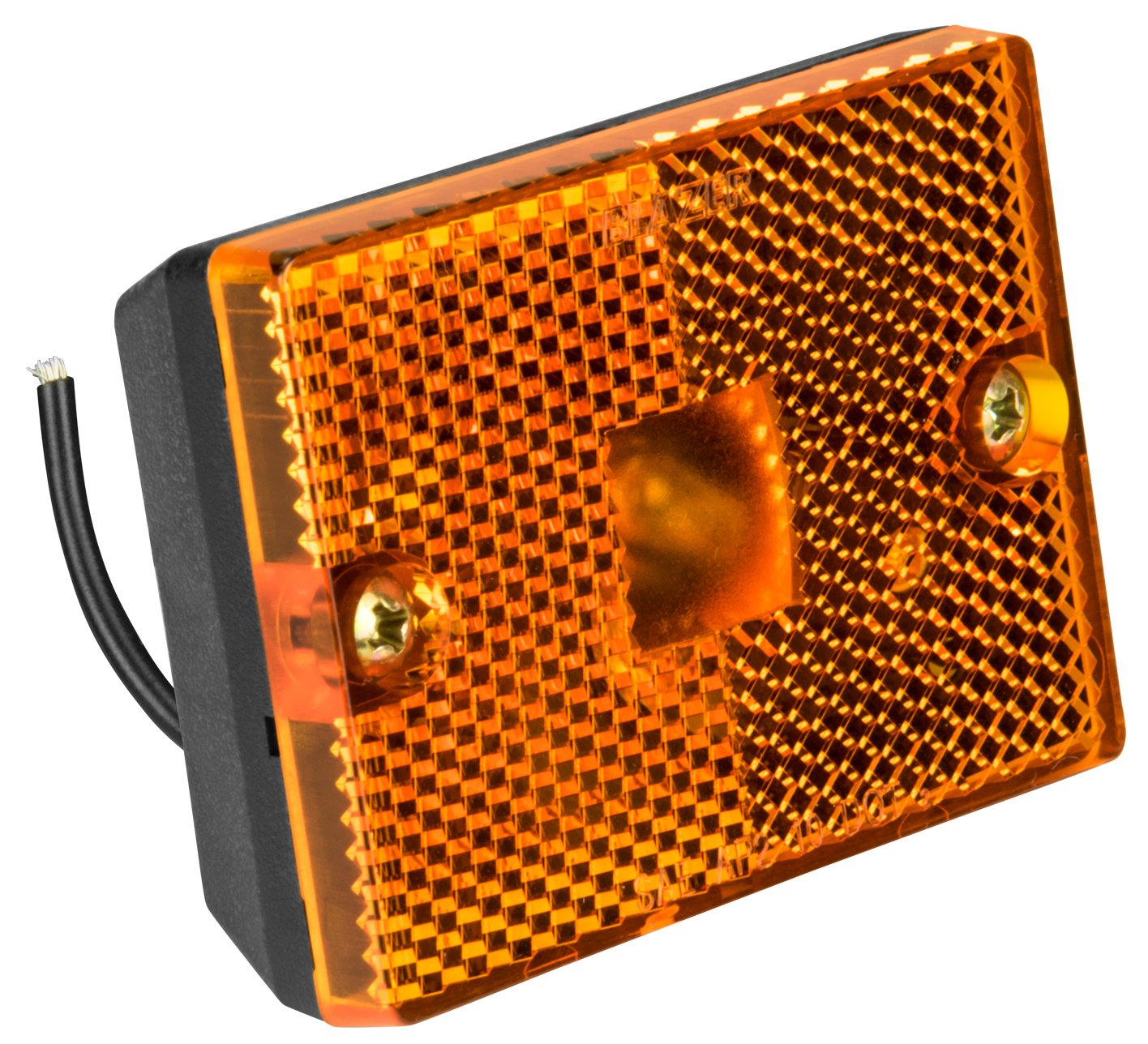Blazer International T423BA-60 Rectangular Amber Clearance Side Marker Lights with Reflex Reflector - 60 Pack for Trucks, Trailers & Commercial Vehicles Safety Lighting