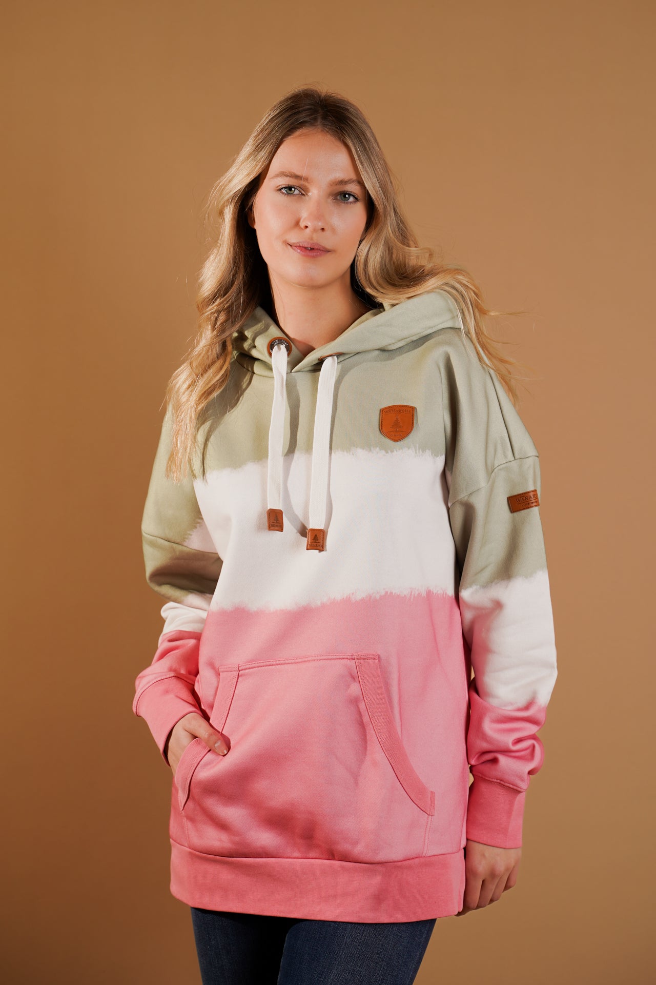 Patty Aloe/Blush Dip Dye Hoodie - Trendy Oversized Pullover for Women | Perfect for Casual Outfits, Streetwear Fashion & Cozy Loungewear