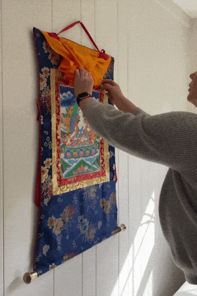 Compassionate Chenrezig Framed Thangka Wall Art - Tibetan Buddhist Meditation & Home Decor for Spiritual Healing & Peaceful Living Spaces