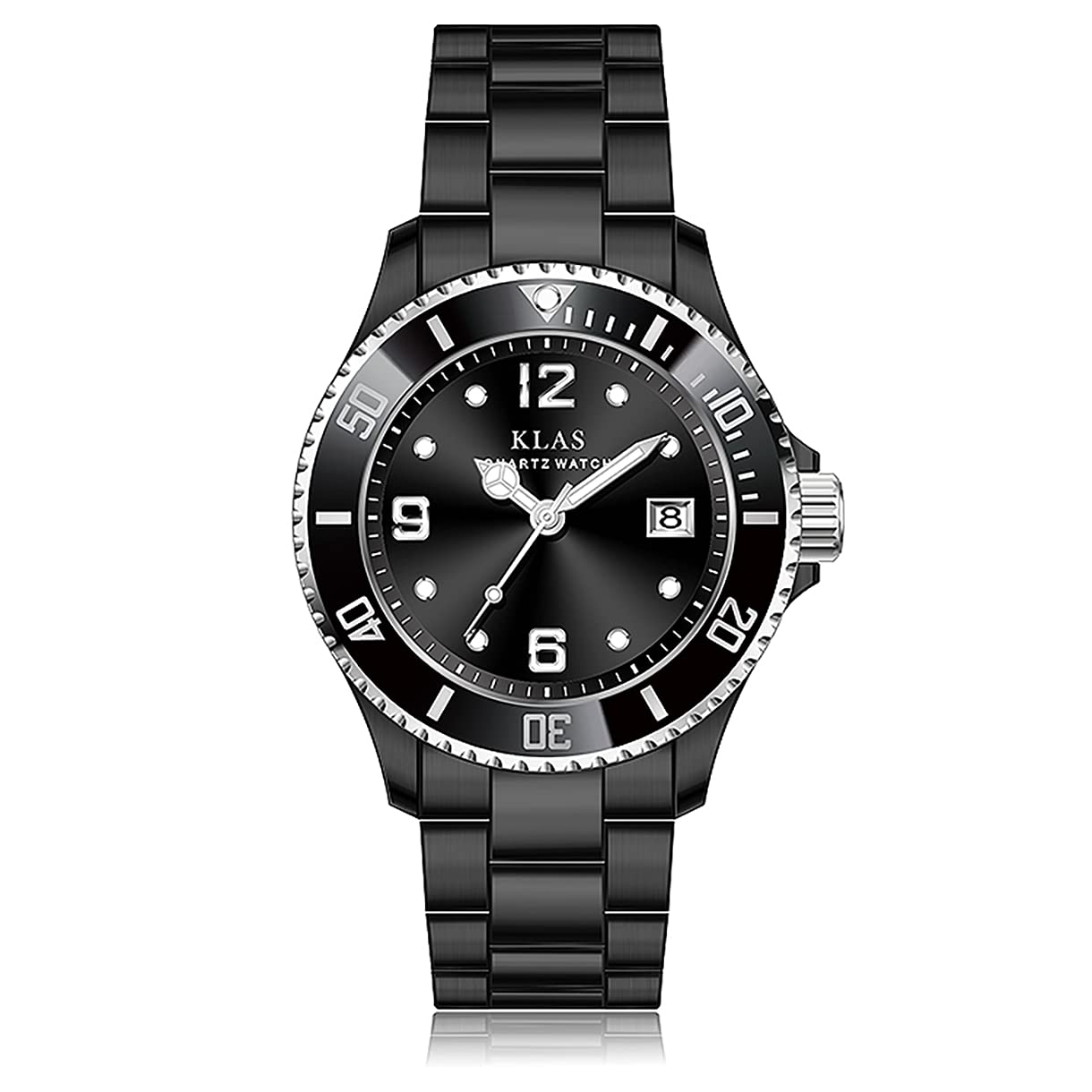 KLAS 316 Stainless Steel Waterproof Men's Watch with Date for Business & Outdoor