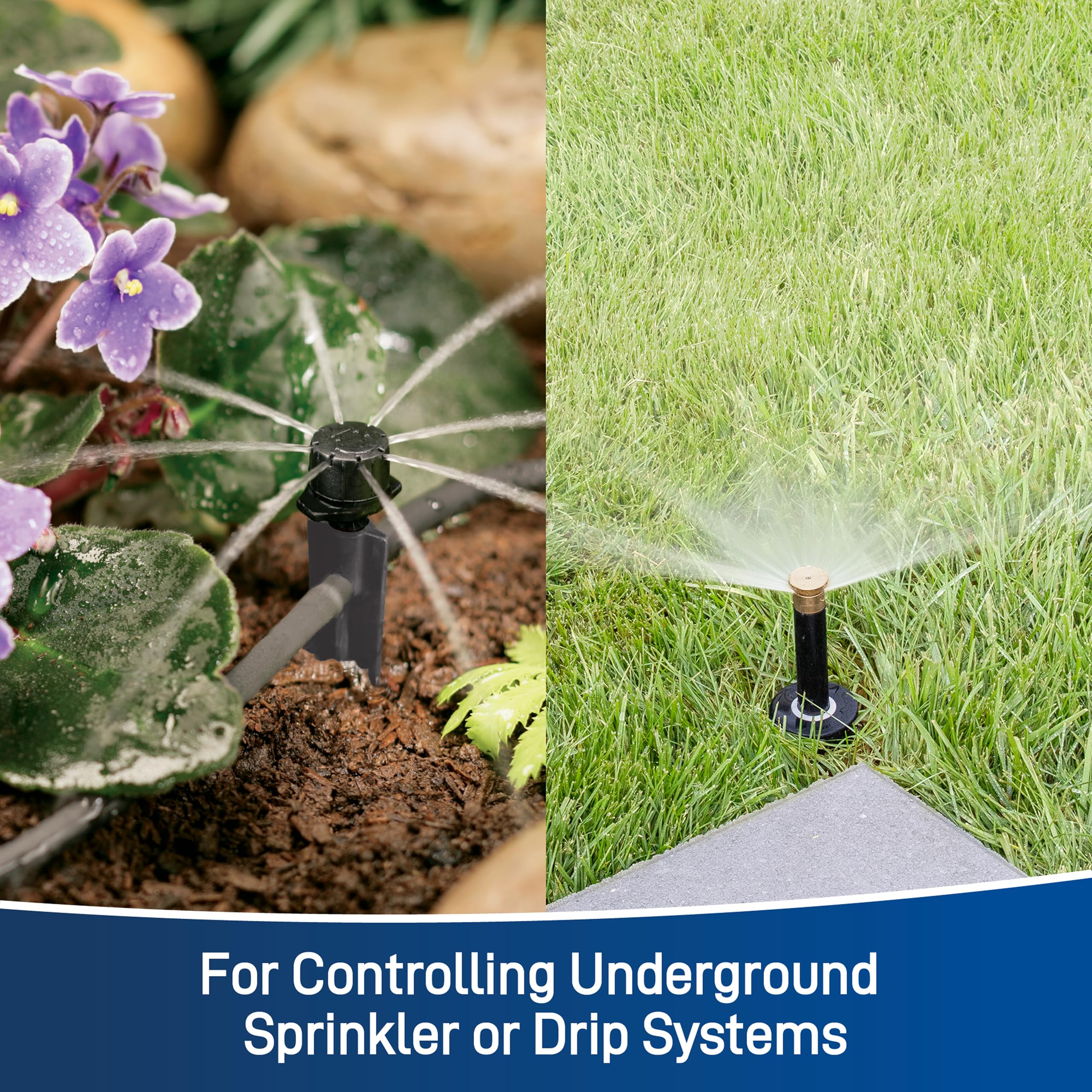 Orbit 27894 Easy-Set Logic 4-Station Indoor Outdoor Sprinkler Timer Controller - Automatic Watering System for Lawn Garden & Plants