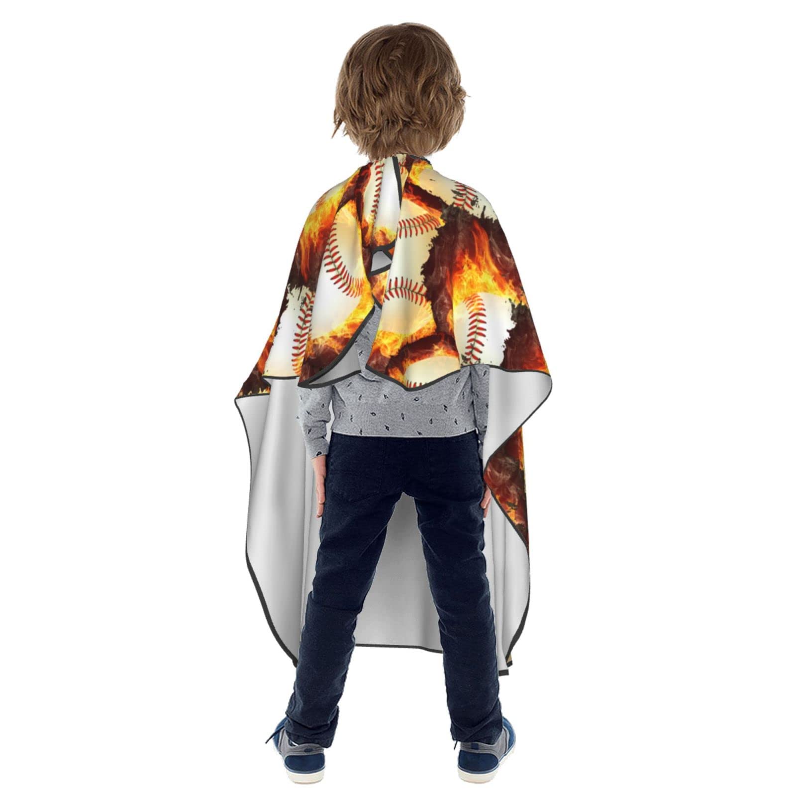 **DJNGN 39x47in Kids Haircut Cape – Adjustable Salon Barber Cape for Softball, Baseball & Hip Hop Styling – Waterproof Hairdressing Apron for Boys & Girls (Perfect for Home, Salon & Sports Events)**