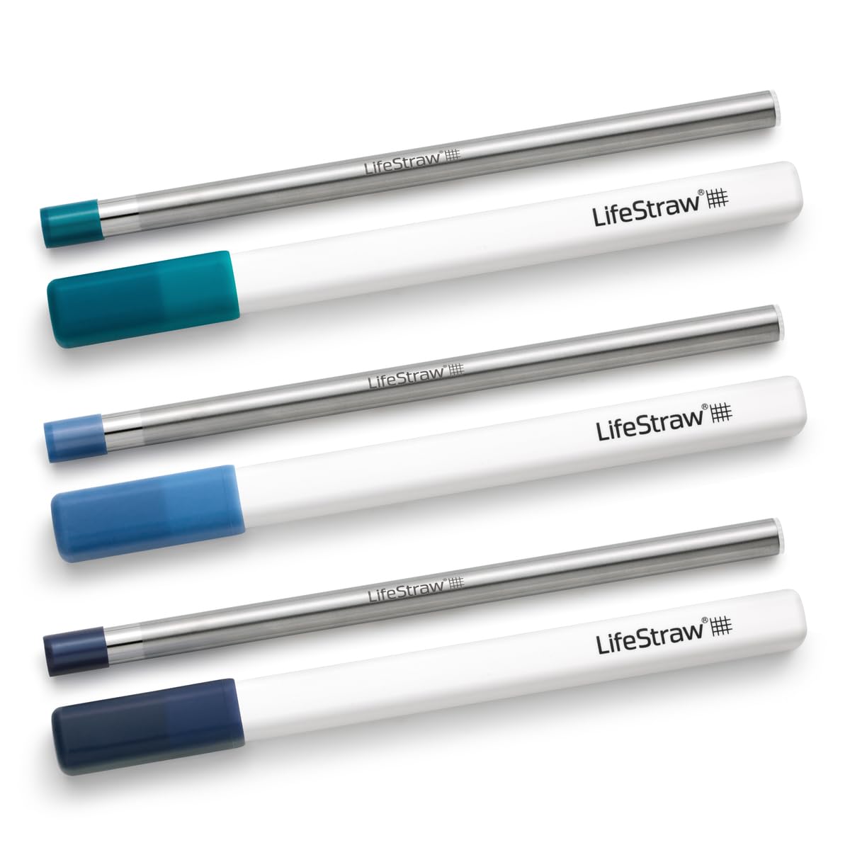 LifeStraw Sip - Reusable Stainless Steel Water Filter Straw for Hiking, Camping & Emergency Preparedness - Portable Personal Water Purifier for Outdoor Adventures