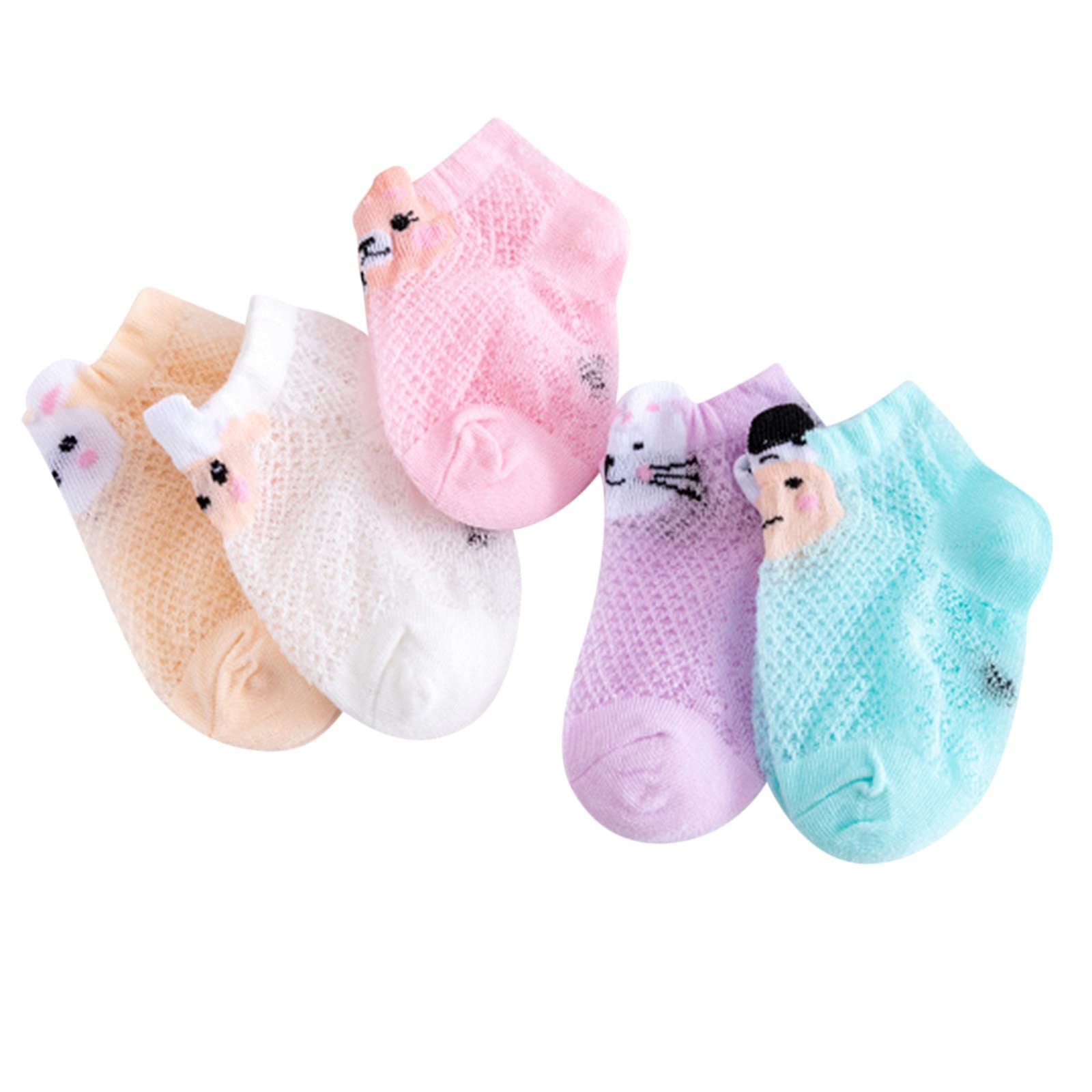 Girls & Toddler Low Cut No Show Socks - Breathable Hollow Out Novelty Ankle Socks for School, Sports & Everyday Wear - Cute Crew Socks for Kids