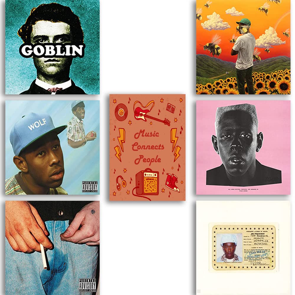 Tyler, The Creator 6 Studio Albums Bundle - Goblin, Wolf, Cherry Bomb, Flower Boy, Igor, Call Me When You Get Lost with Exclusive Art Cards | Perfect for Music Collectors & Hip-Hop Fans