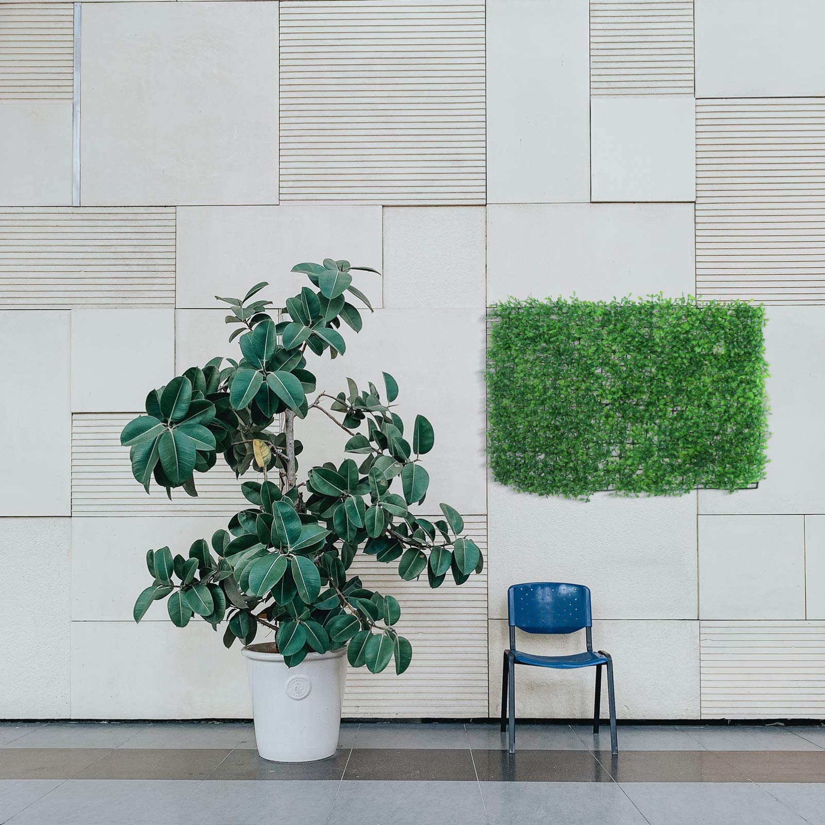 1Pc Artificial Boxwood Hedge Mat - Synthetic Grass Turf Wall Decor, Faux Plant Rug Patch for Garden, Backdrop & Indoor/Outdoor Use - Perfect for Home, Office, Wedding & Event Decoration