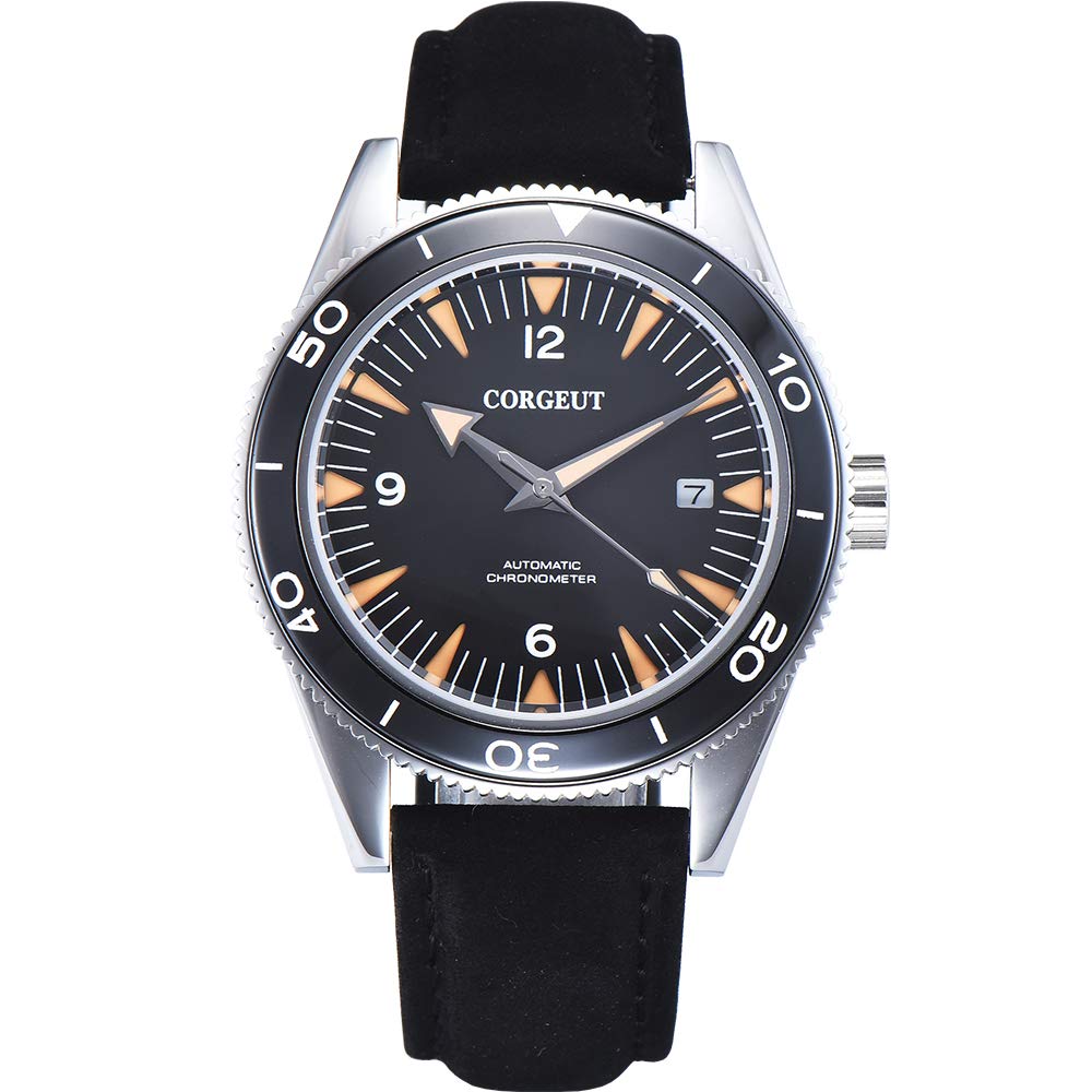 Corgeut Men's Automatic Watch - Stainless Steel Analog Wristwatch with Date Display, Japanese Movement, Sapphire Crystal & Luminous Hands | Perfect for Business, Casual & Formal Occasions