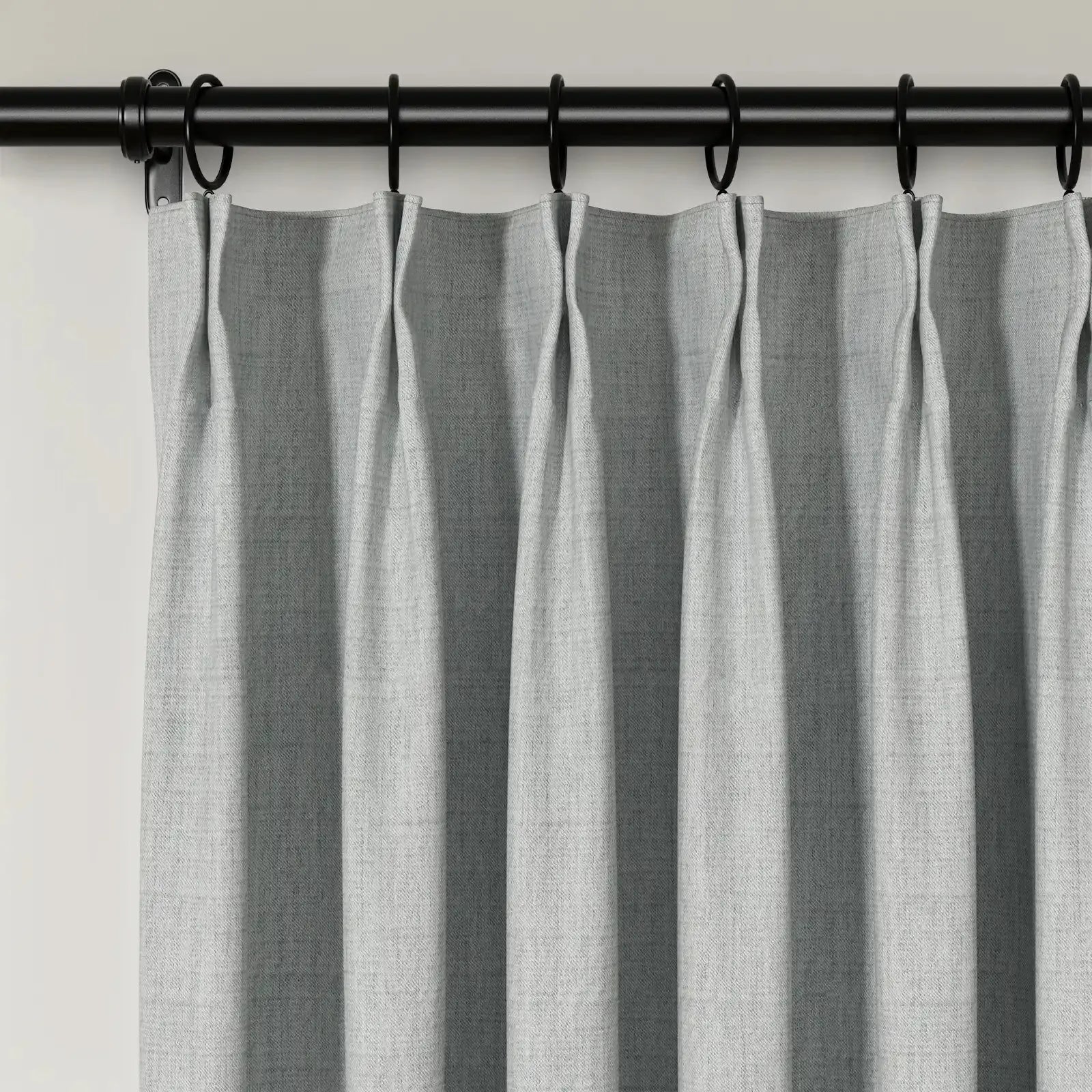 Lydia Solid Jacquard Pleated Curtains - Elegant Window Treatments for Living Room, Bedroom & Home Decor
