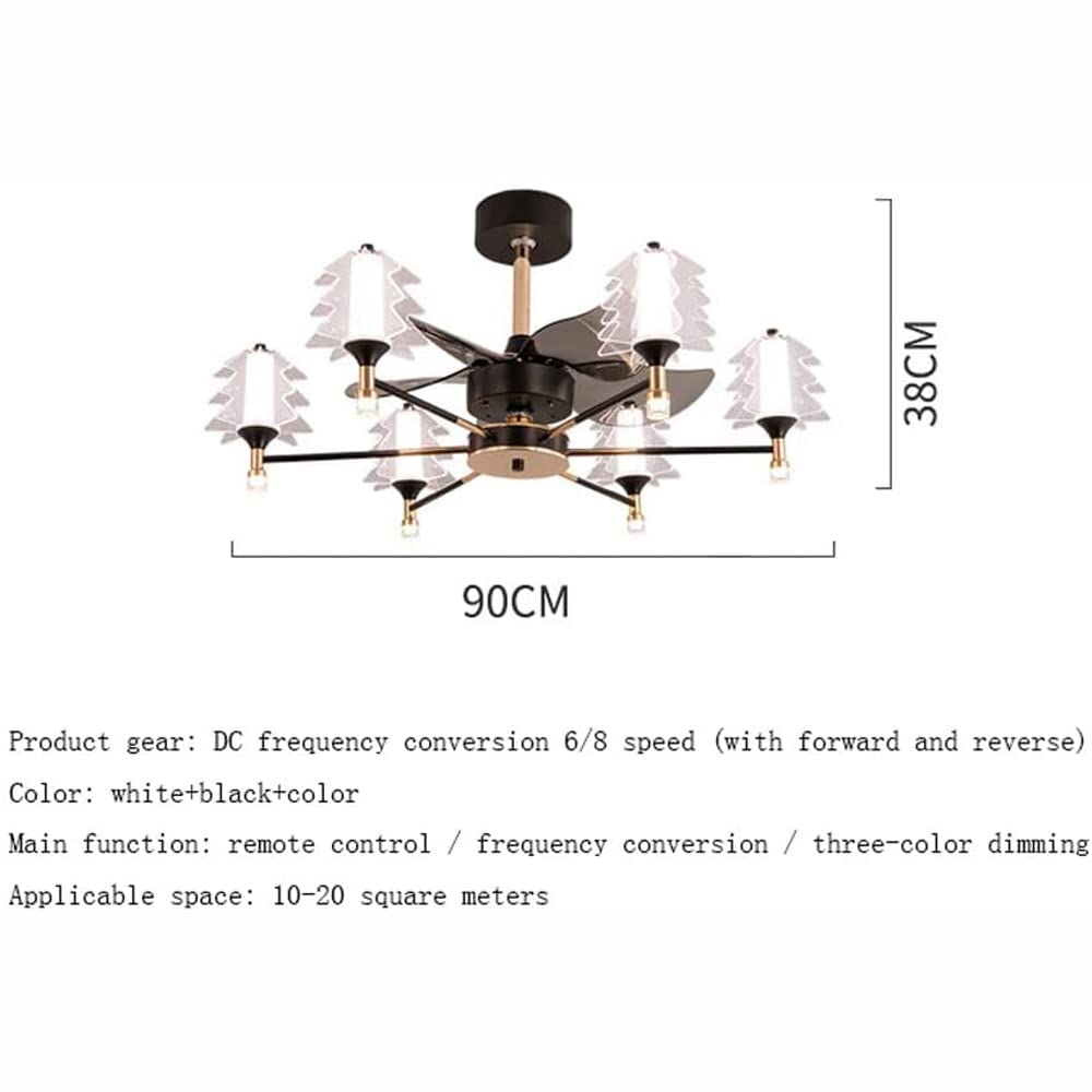 Modern Invisible Ceiling Fan with Light - Remote Control, Silent & Energy Efficient for Living Room, Bedroom, Dining Room | Perfect for Home Cooling & Stylish Lighting